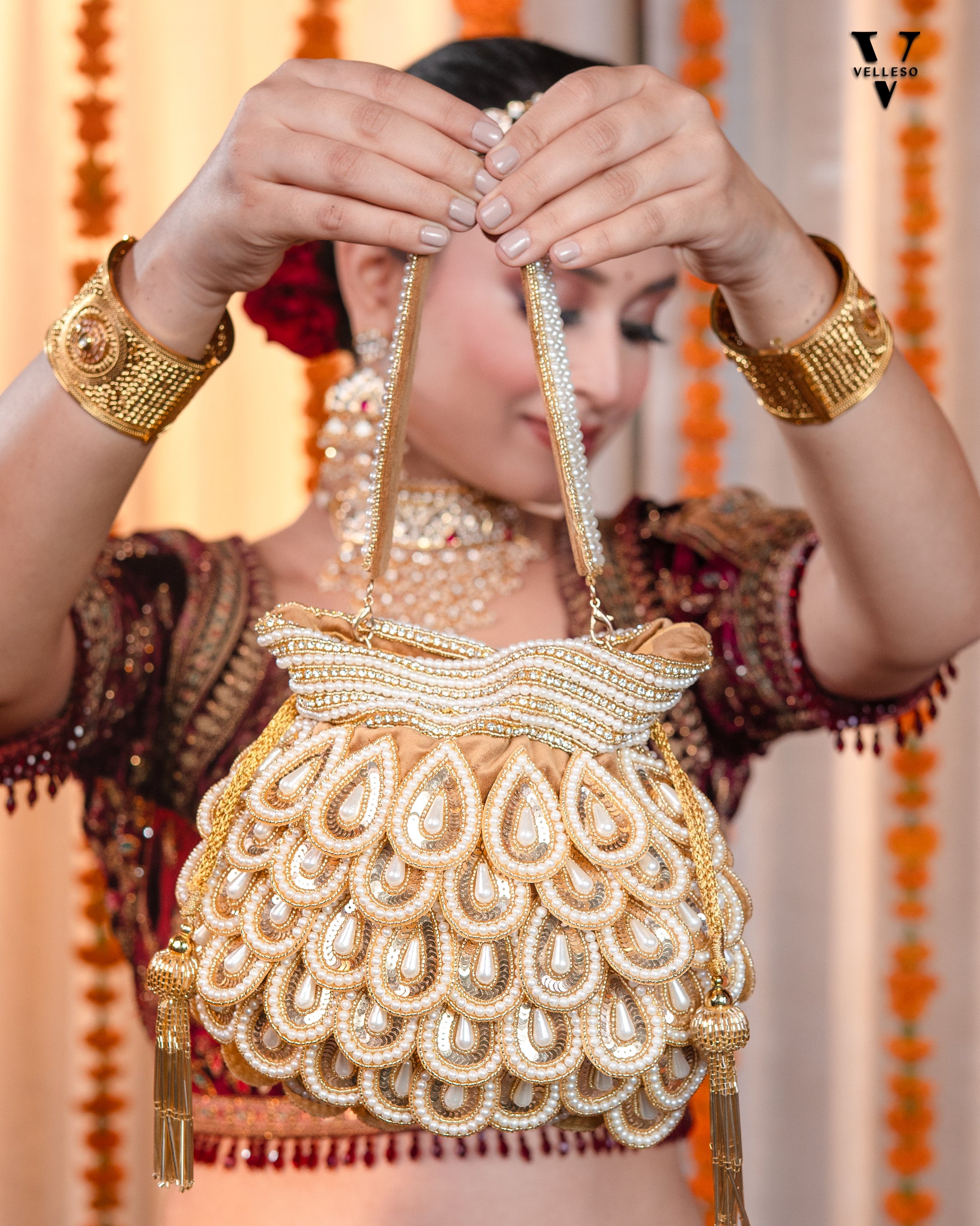 Zafrina Golden Royale Potli Bag