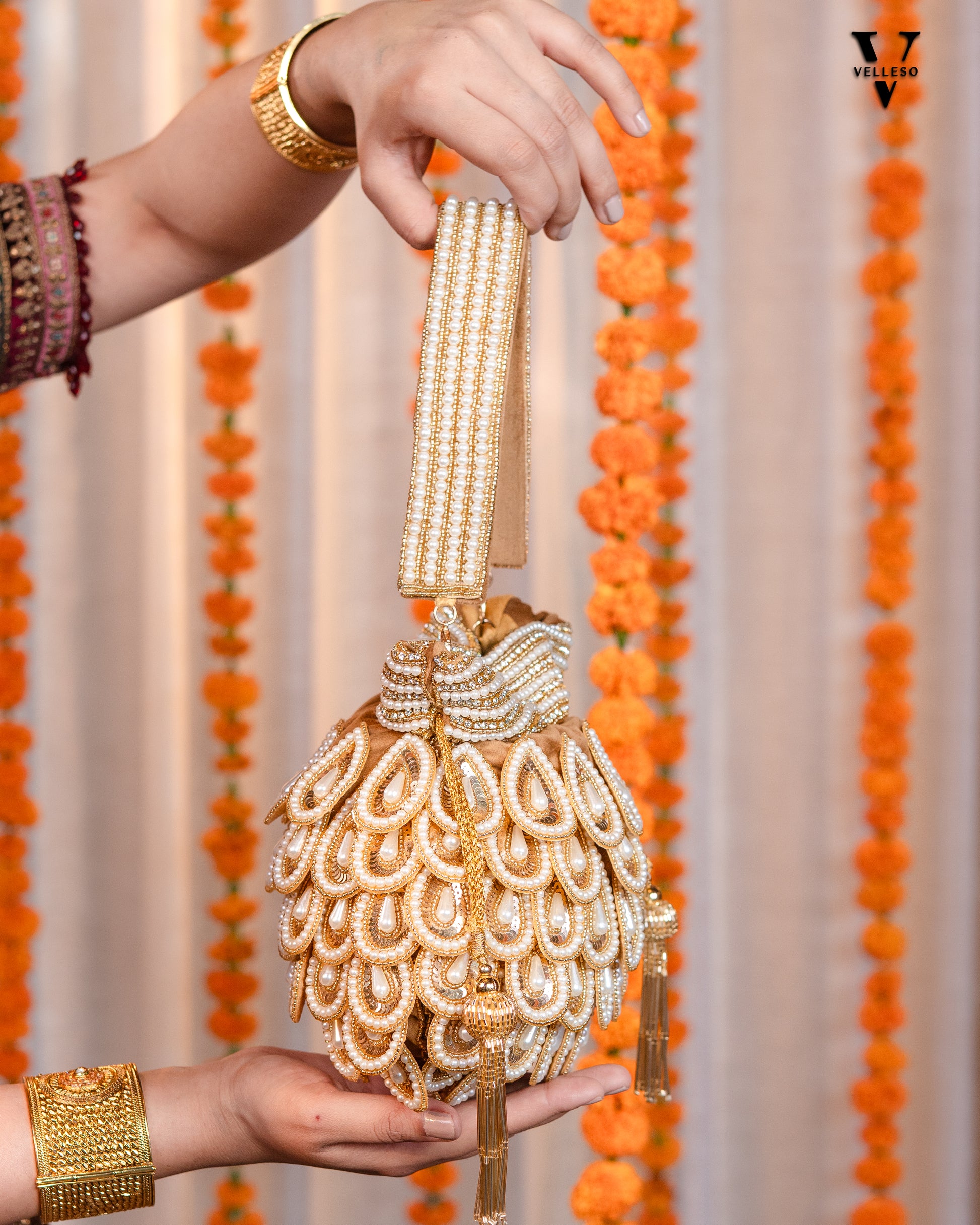 Zafrina Golden Royale Potli Bag