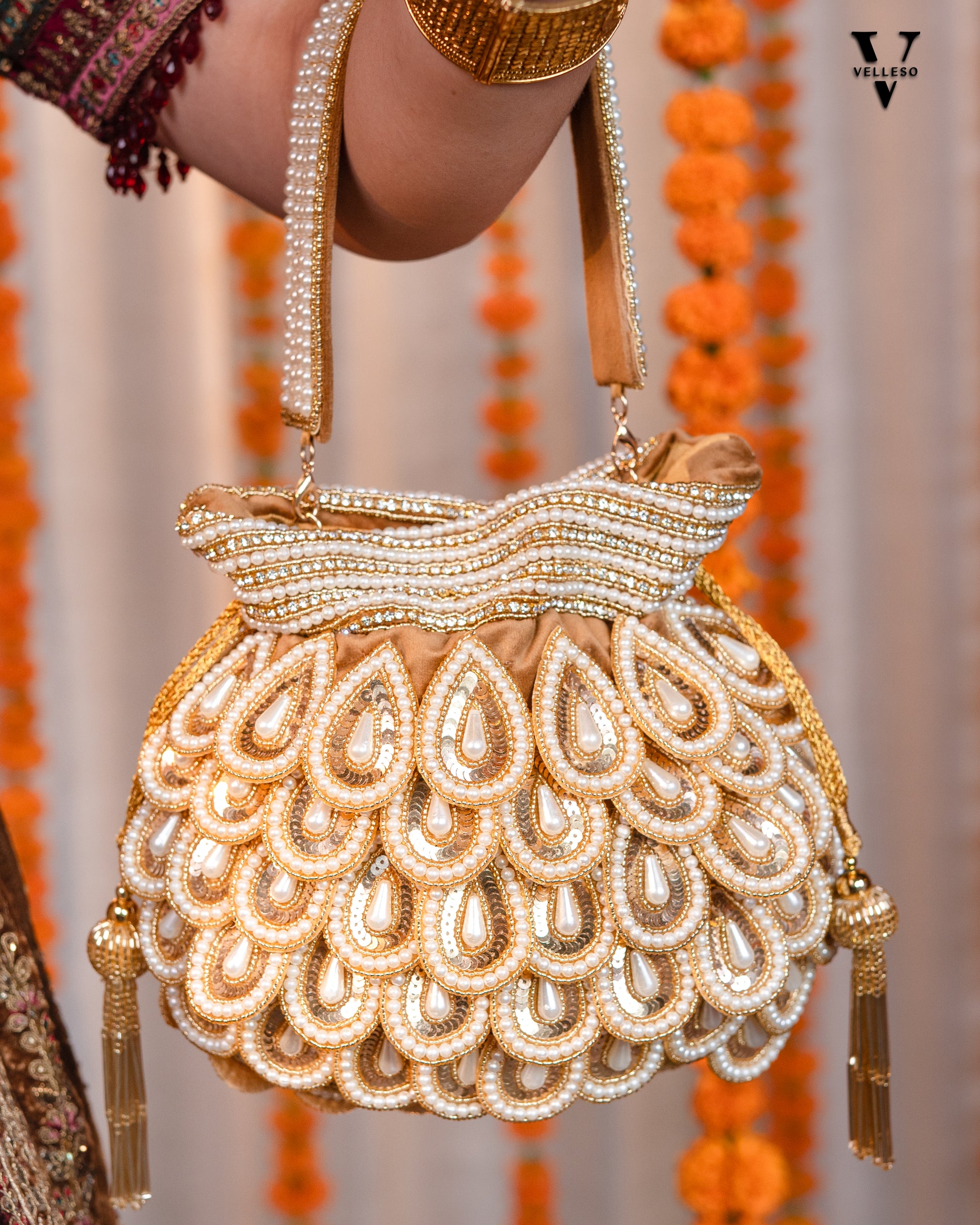 Zafrina Golden Royale Potli Bag