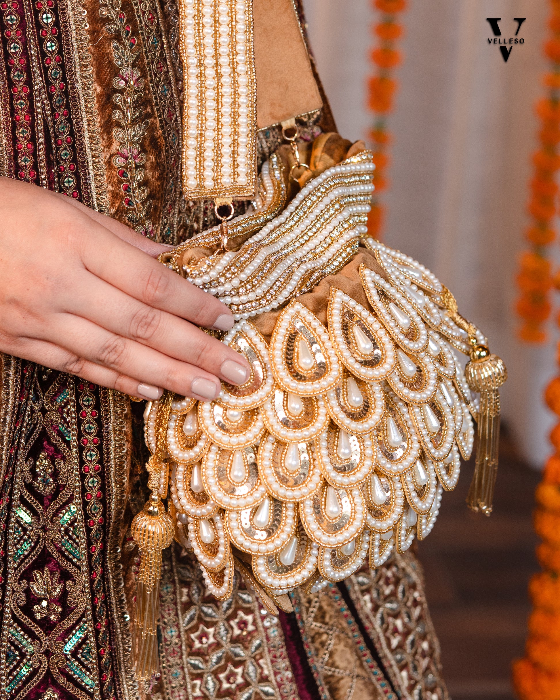 Zafrina Golden Royale Potli Bag