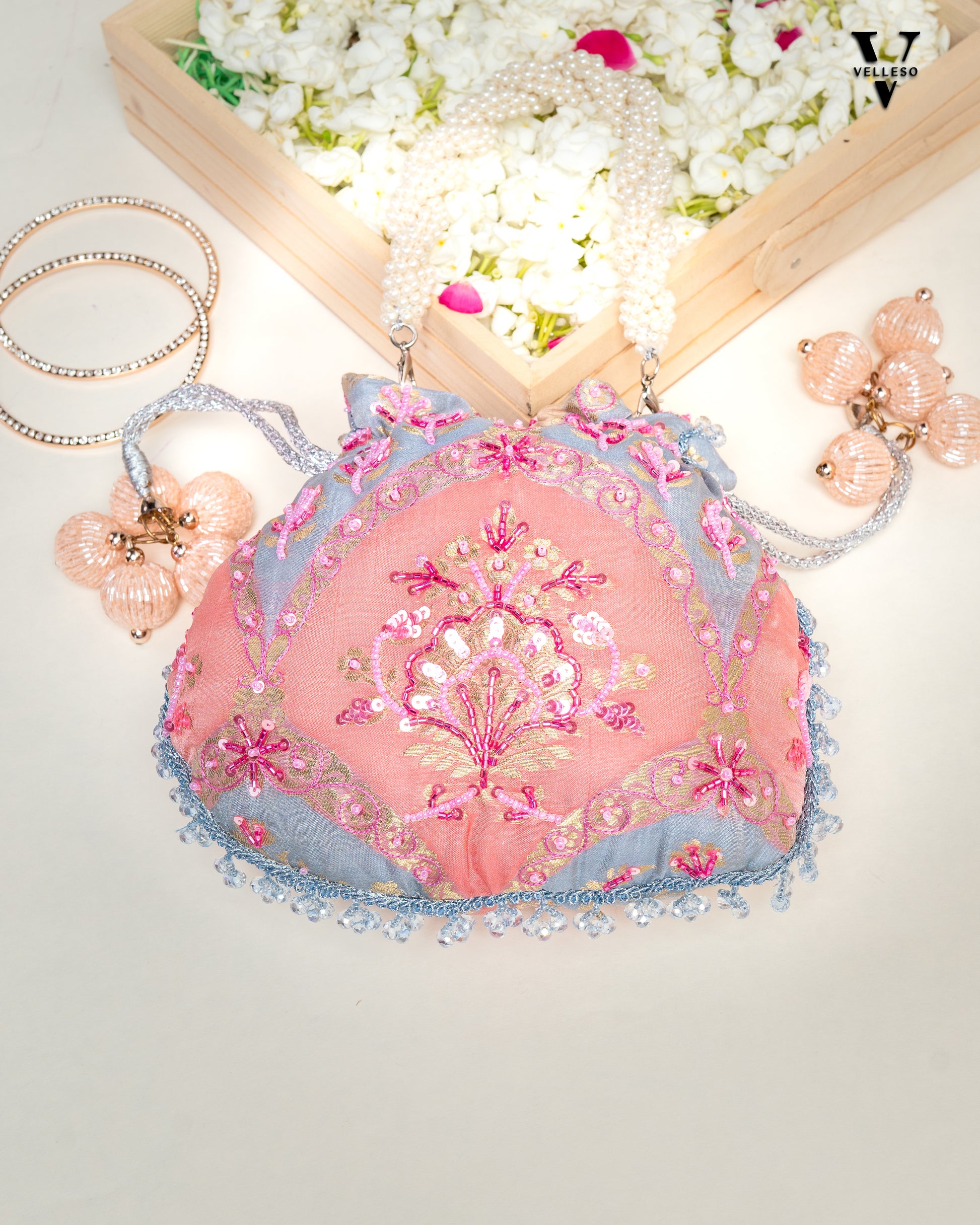Ismara Pastel Bloom Potli Bag