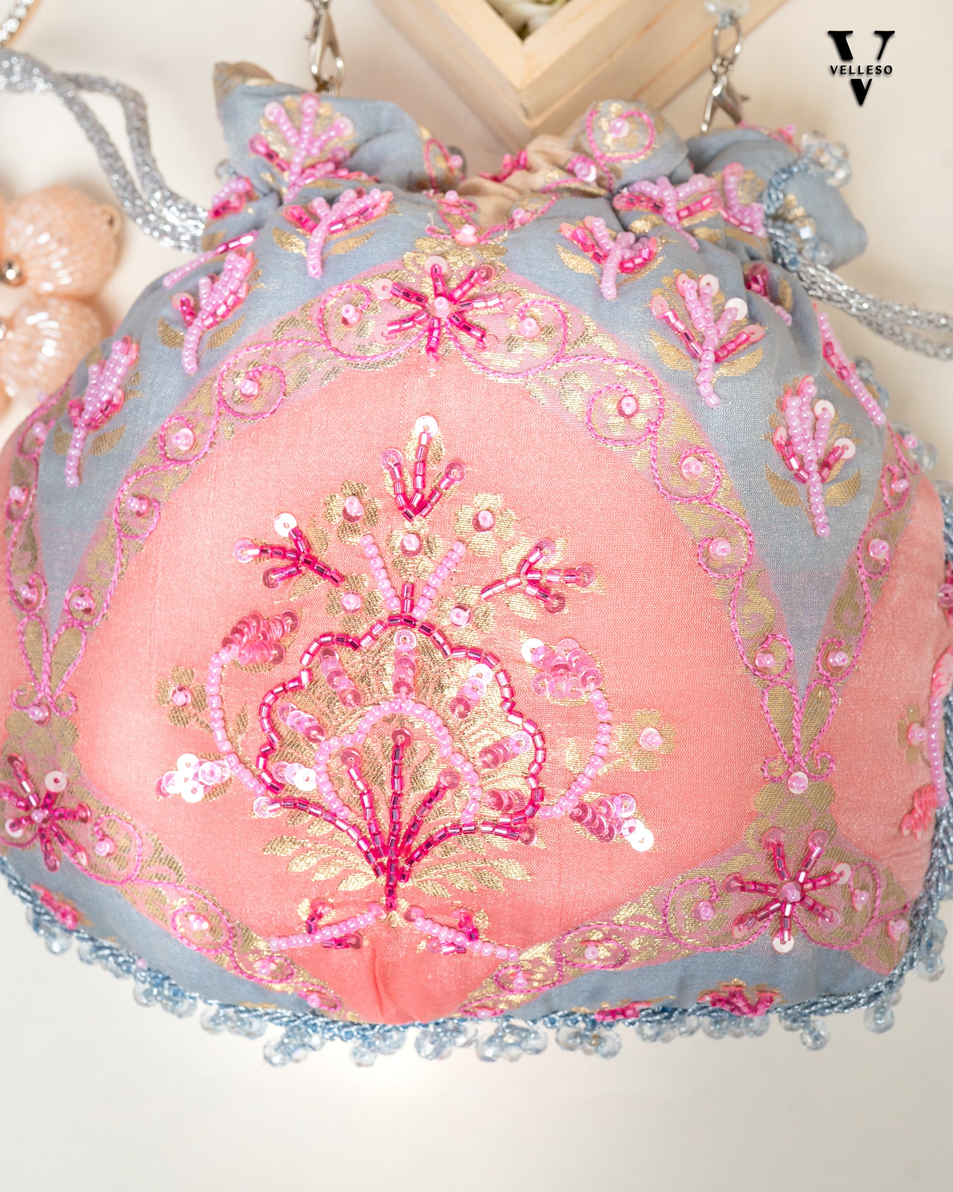Ismara Pastel Bloom Potli Bag