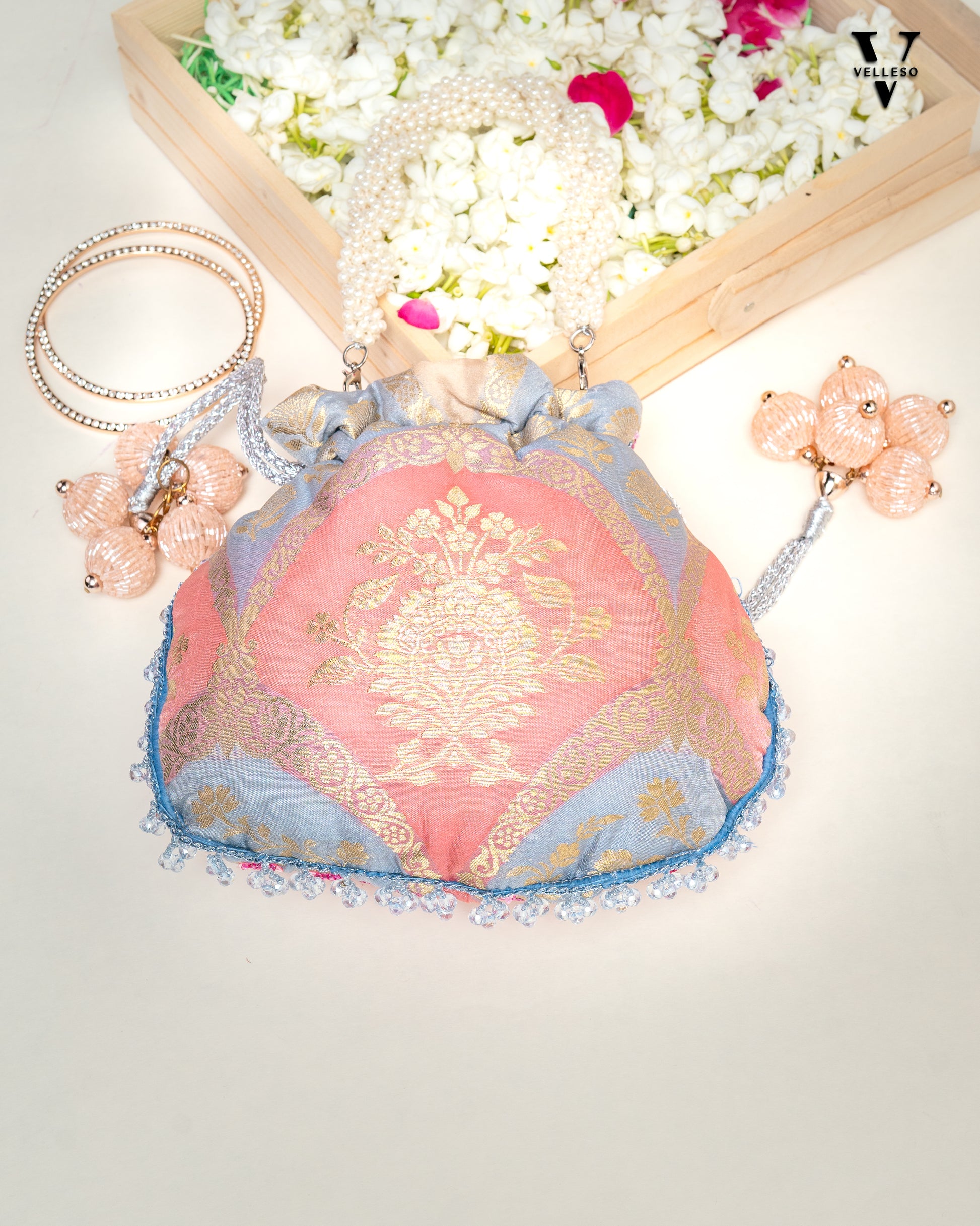 Ismara Pastel Bloom Potli Bag