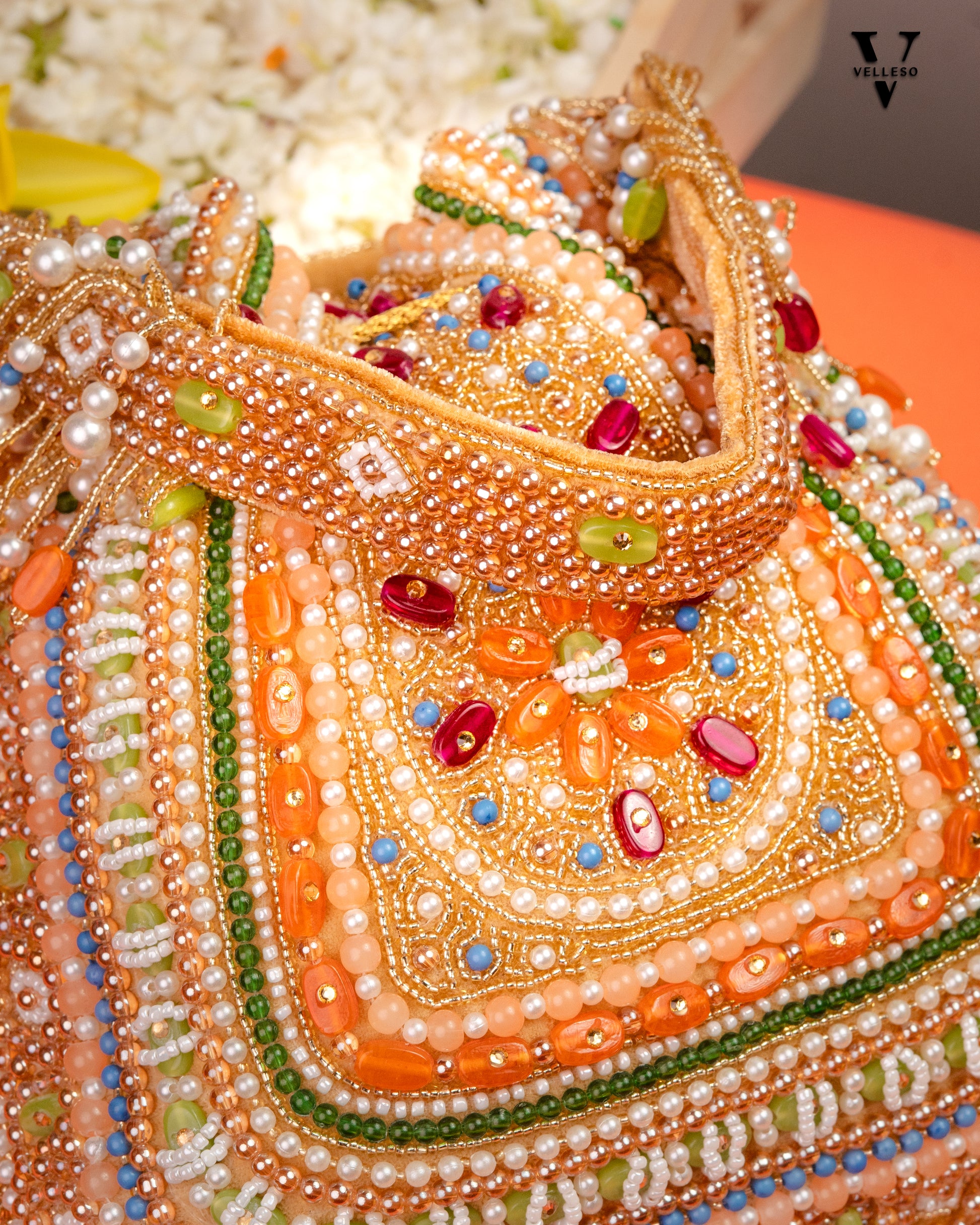 Amber Shahi – Handcrafted Royal Velvet Potli Bag