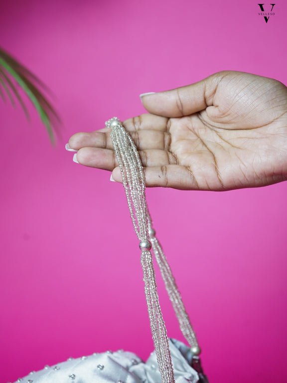 velleso silver potli bag