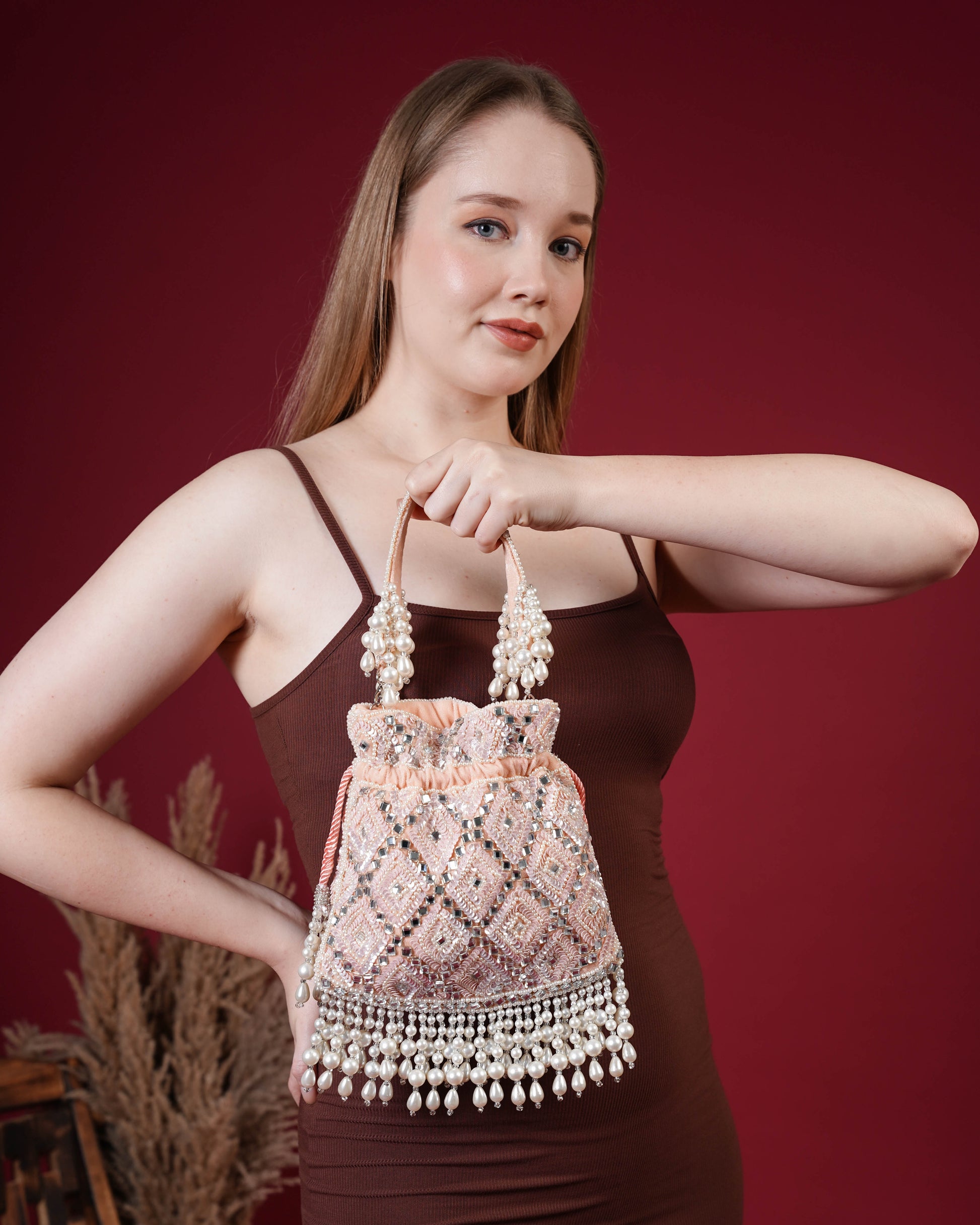 Seraphine Blush Pearl Potli