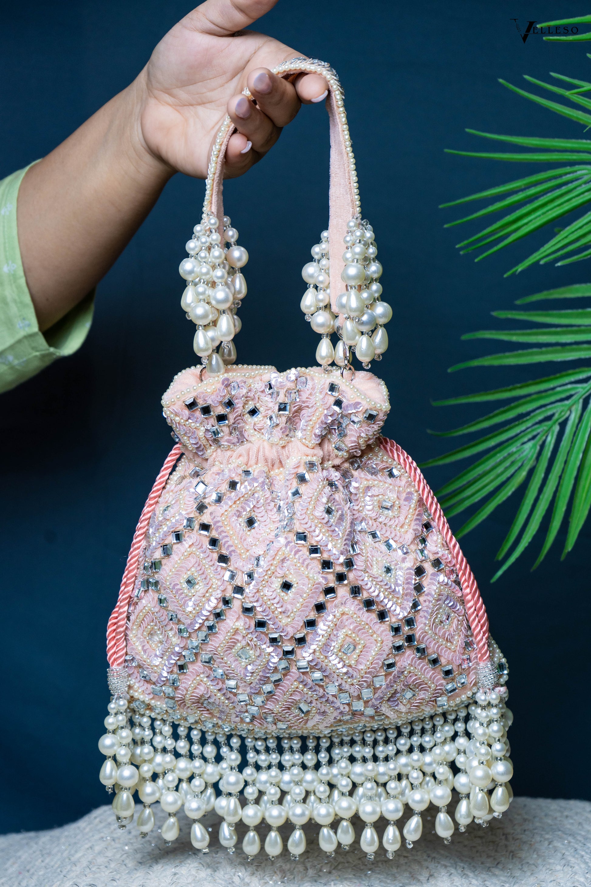 Seraphine Blush Pearl Potli