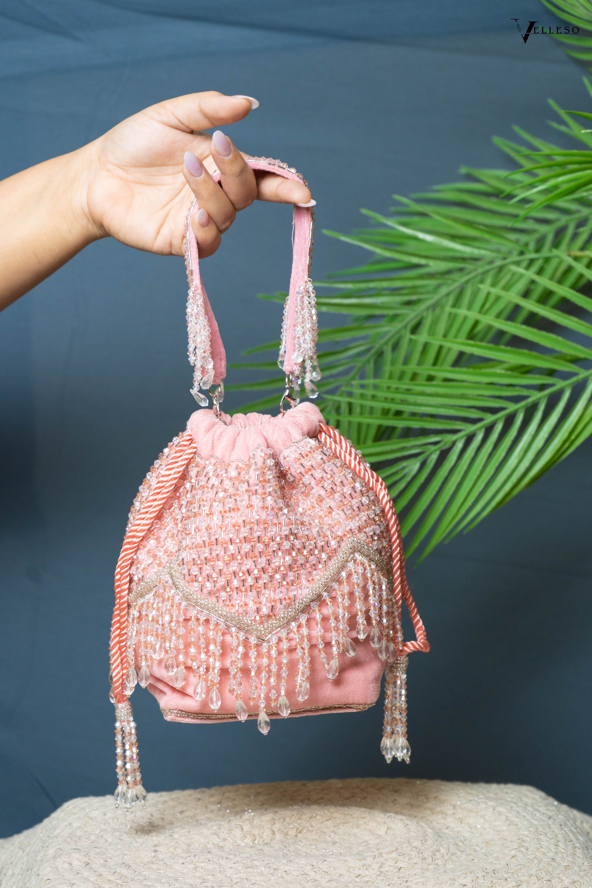 Elira Crystal Fringe Potli