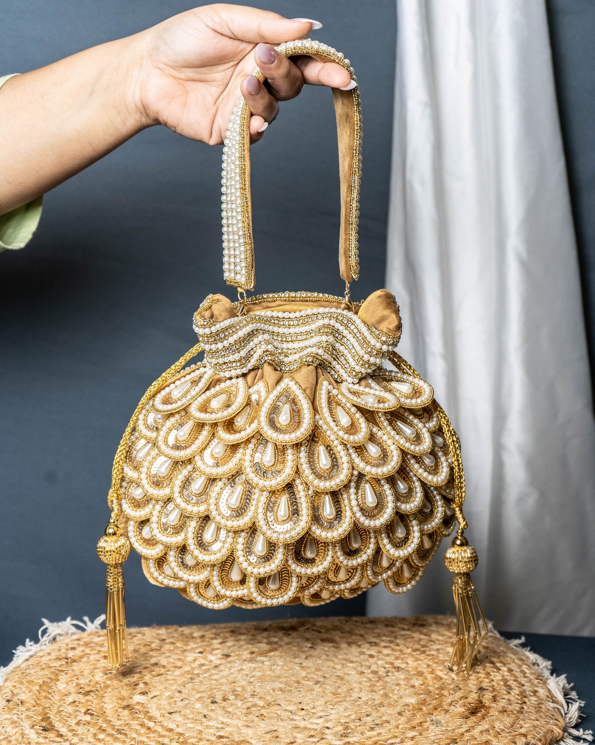 Zafrina Golden Royale Potli Bag