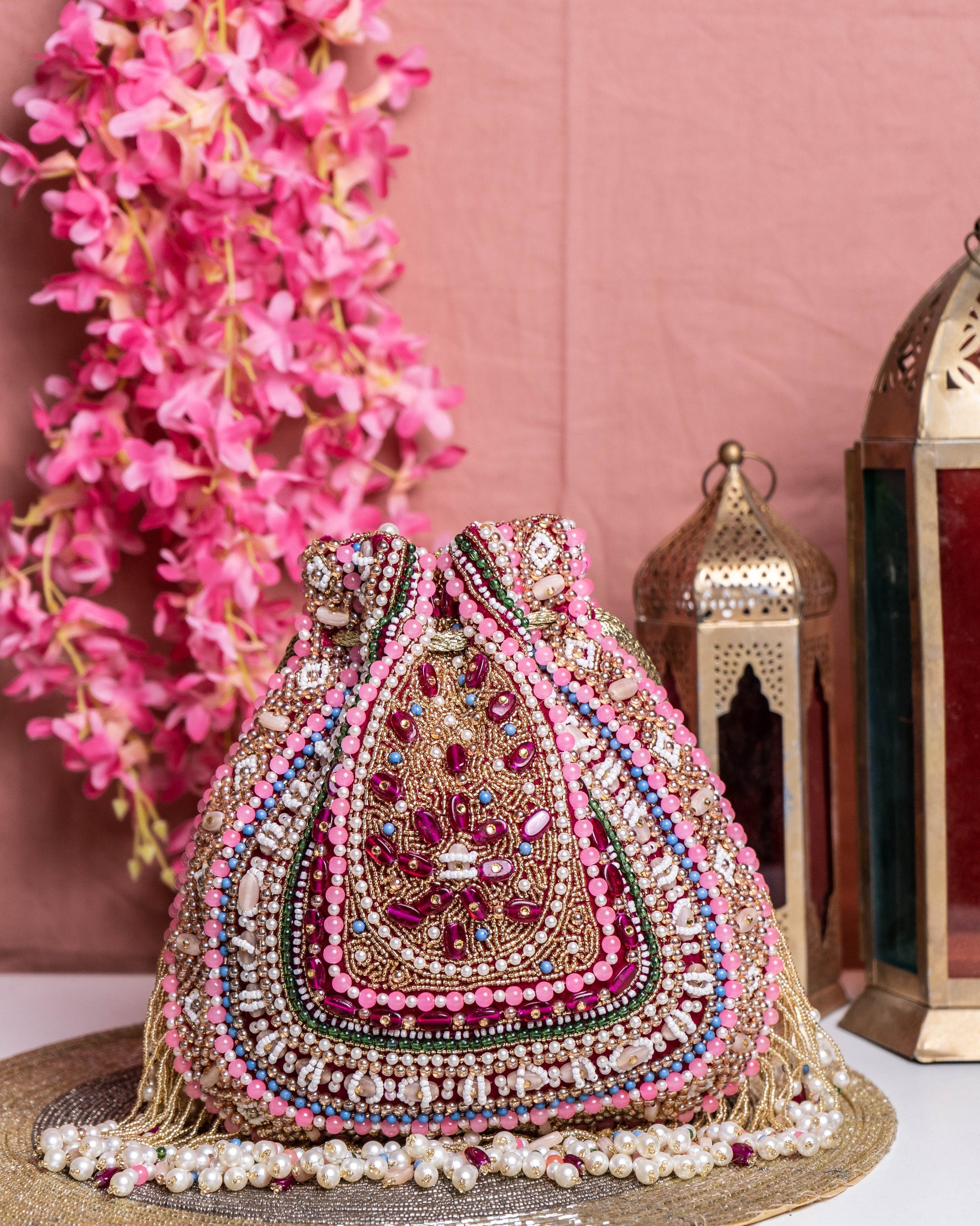 Amber Shahi – Handcrafted Royal Velvet Potli Bag