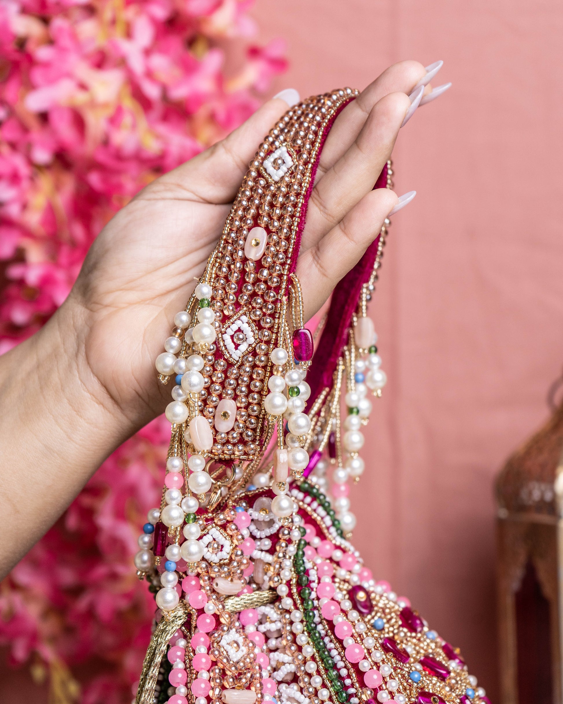 Amber Shahi – Handcrafted Royal Velvet Potli Bag