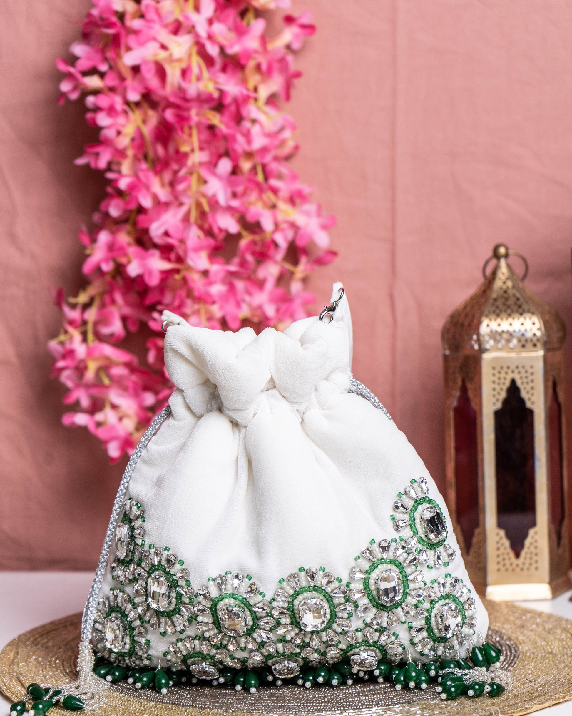 Ameera Velvet Emerald Potli