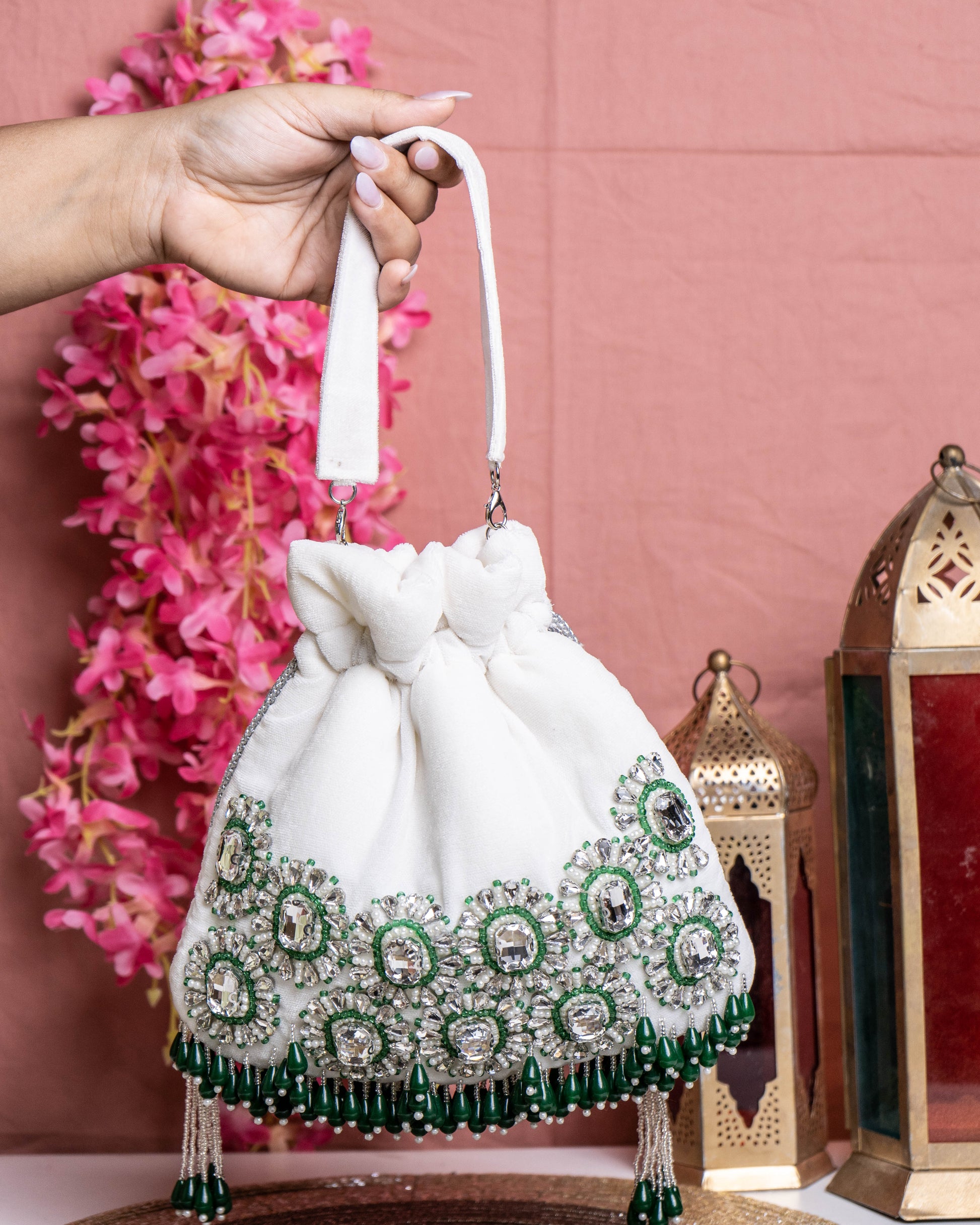 Ameera Velvet Emerald Potli