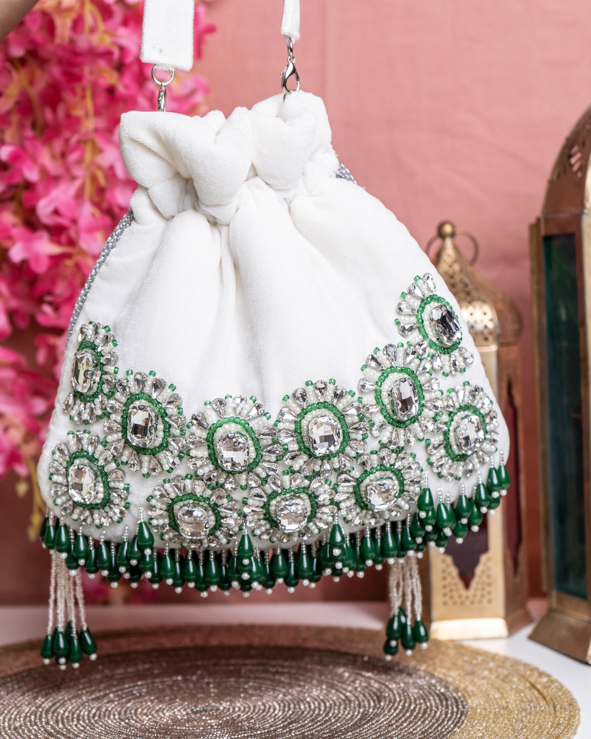 Ameera Velvet Emerald Potli