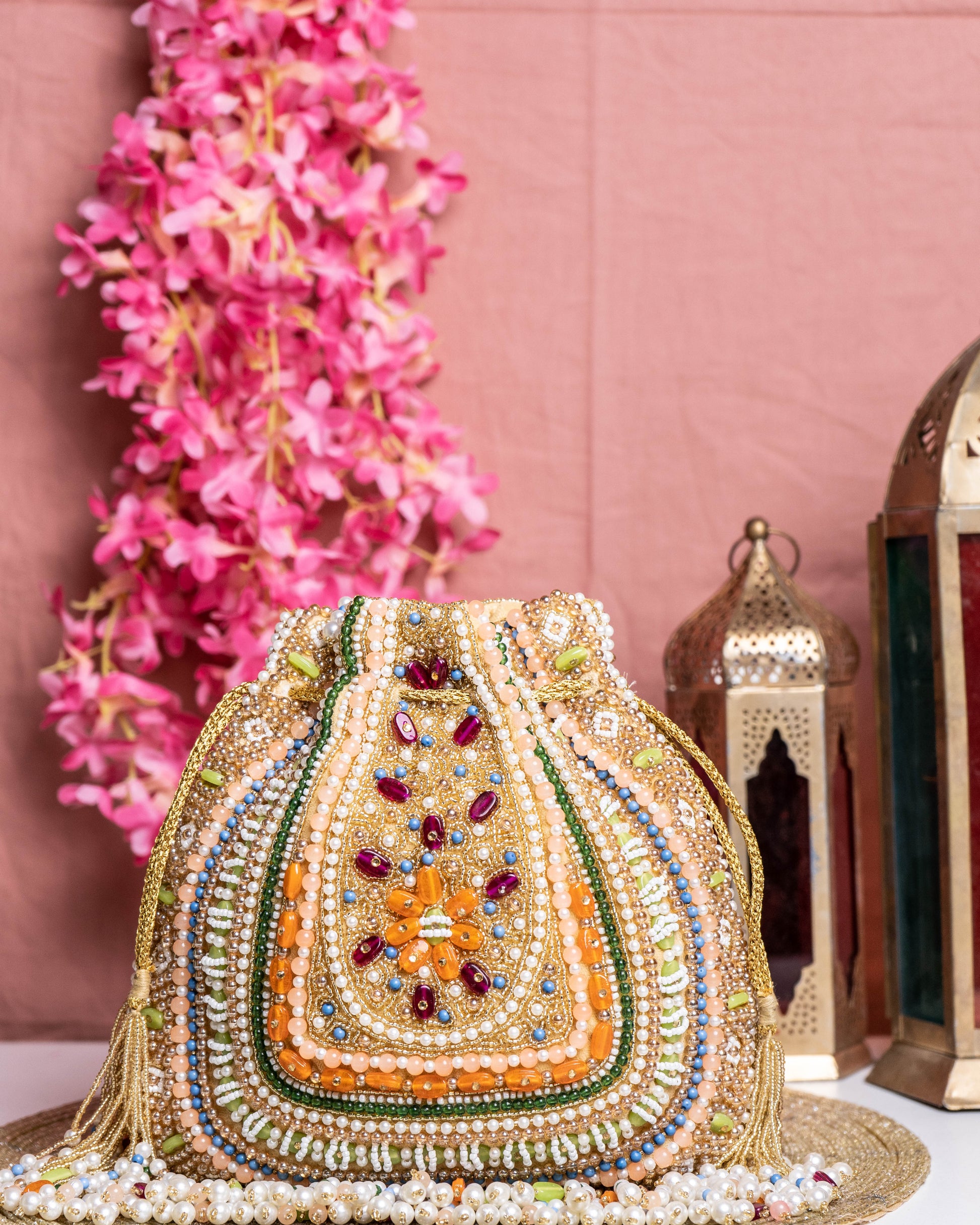 Amber Shahi – Handcrafted Royal Velvet Potli Bag