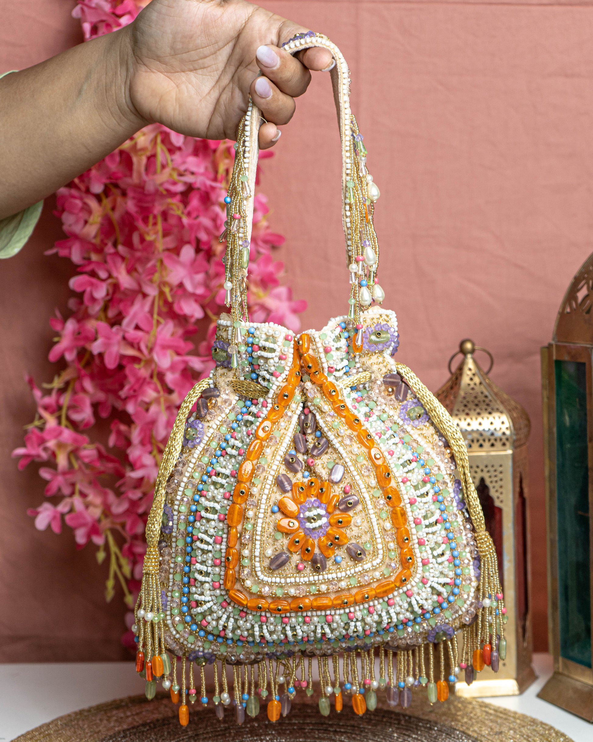 Amber Shahi – Handcrafted Royal Velvet Potli Bag