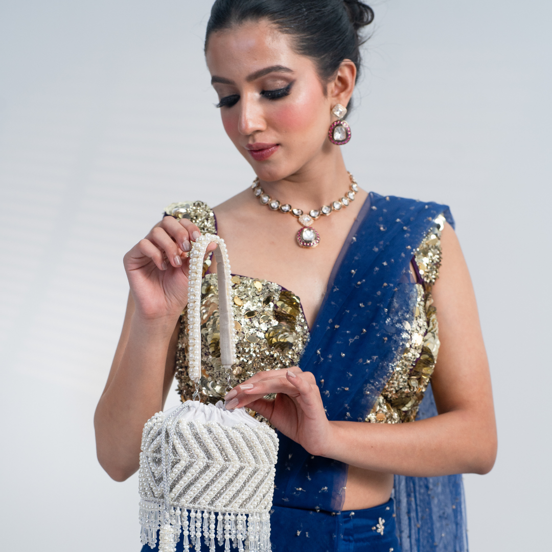 Frosted Radiance Pearl Potli