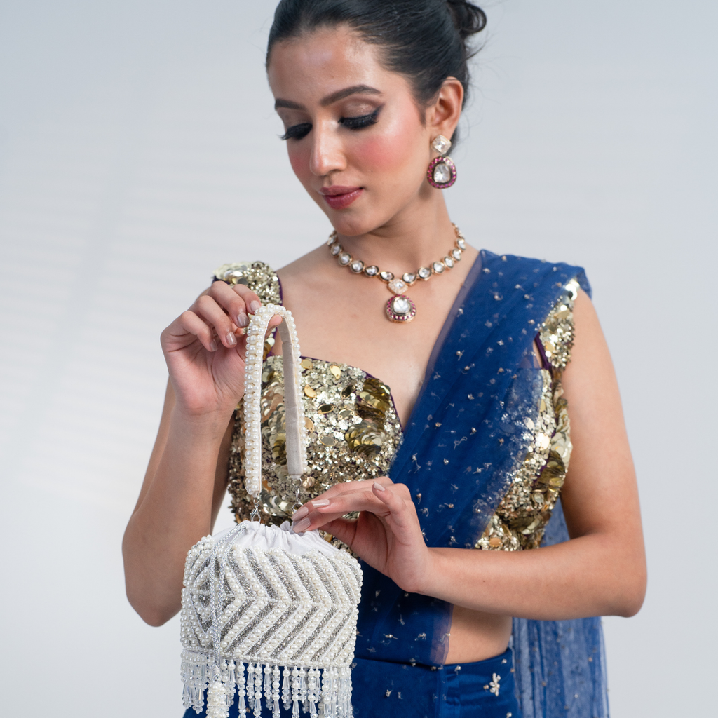Frosted Radiance Pearl Potli