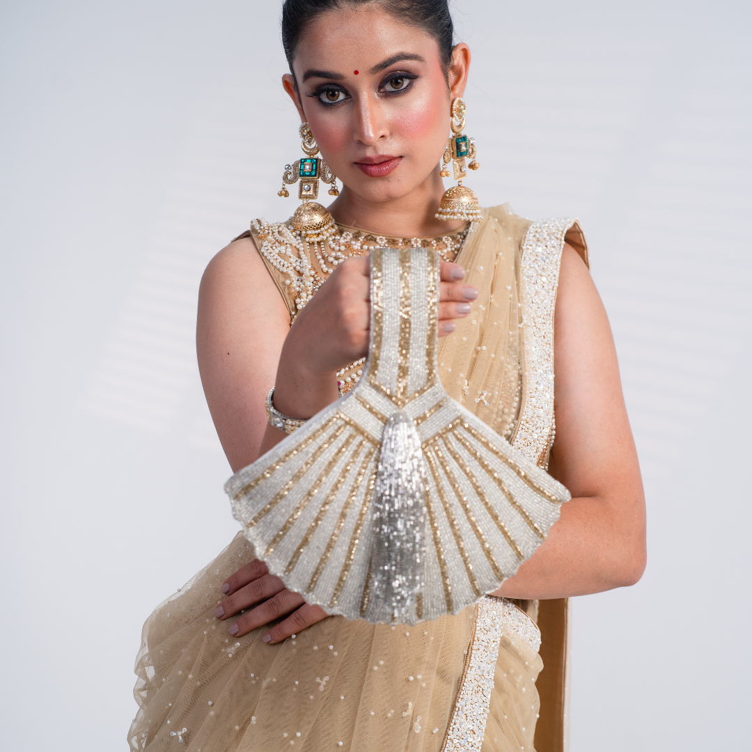 Sierra Fan-Tail Beaded Bag