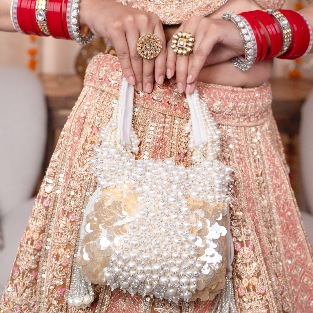 Ivoree Cascade Beaded Potli Bag