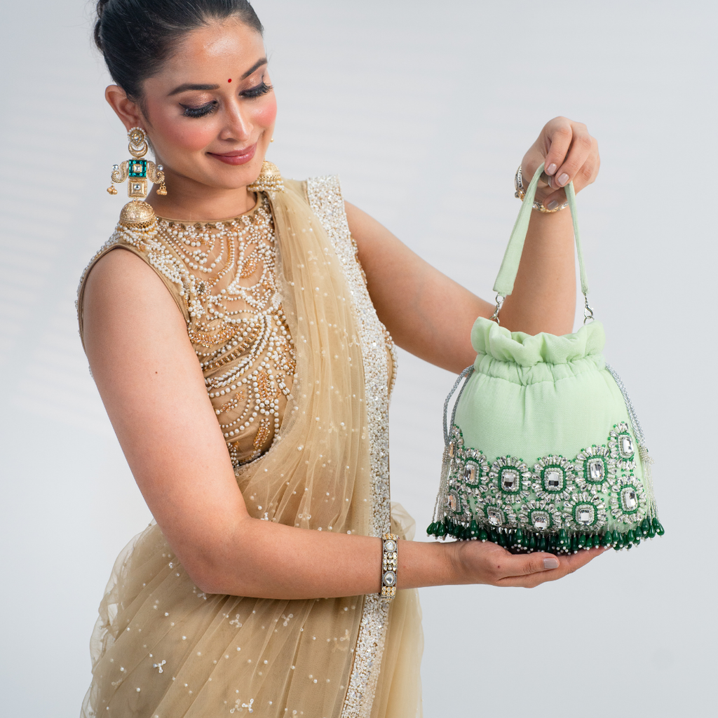 Ameera Velvet Emerald Potli