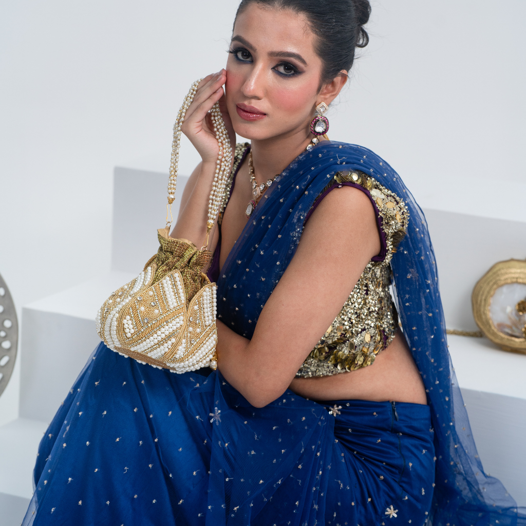 Golden Empress Lotus Potli