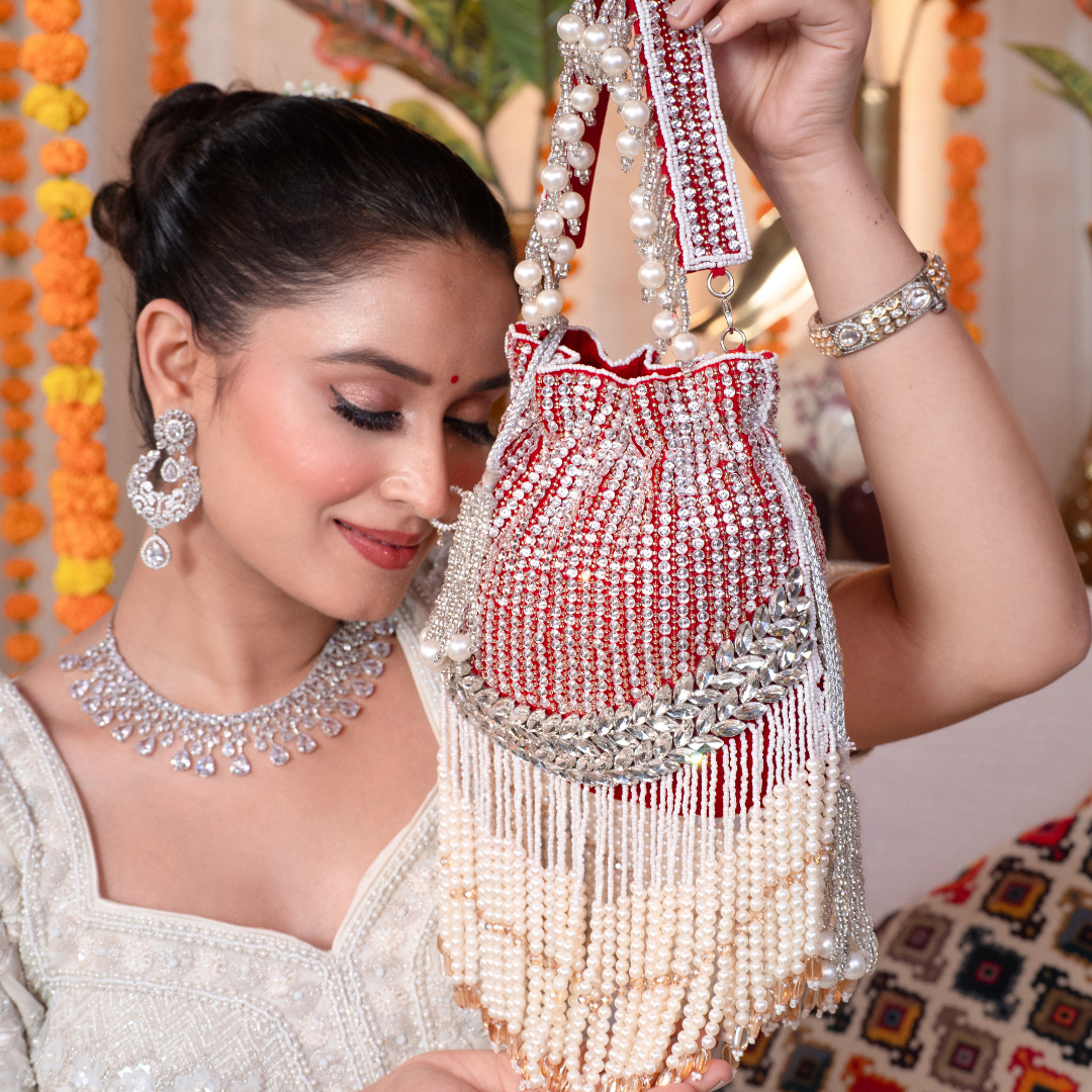 Aabha Fringe Potli Bag