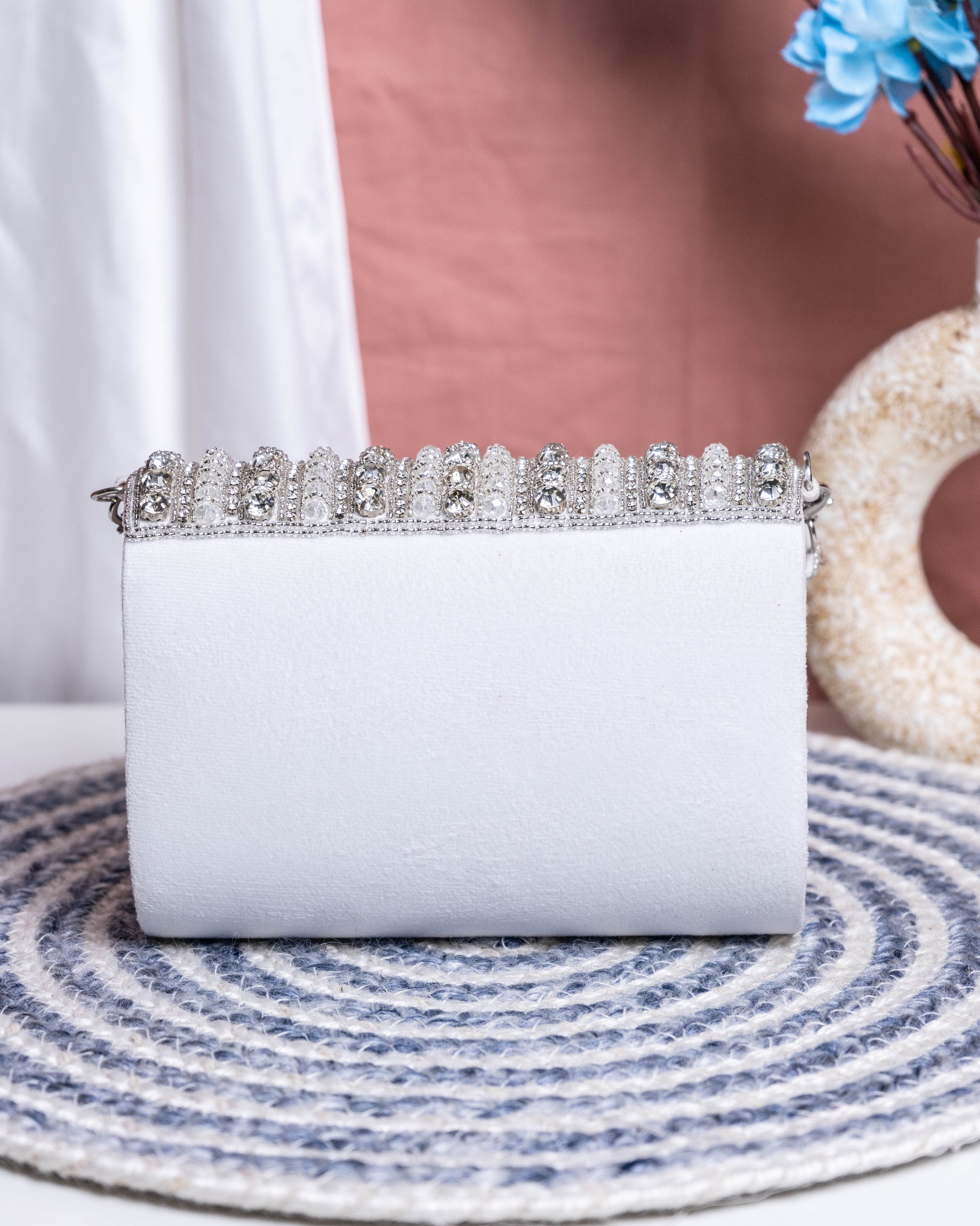 Nouréa Crystal Pearl Flap Bag
