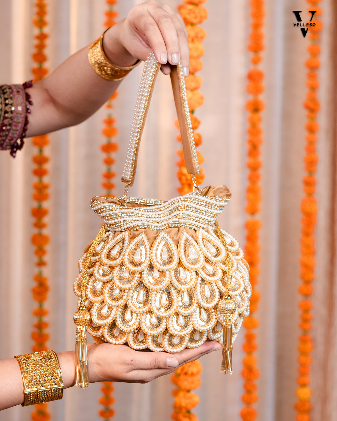 Zafrina Golden Royale Potli Bag