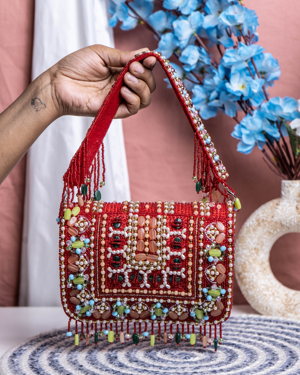 Zahara Mosaic Flap Bag