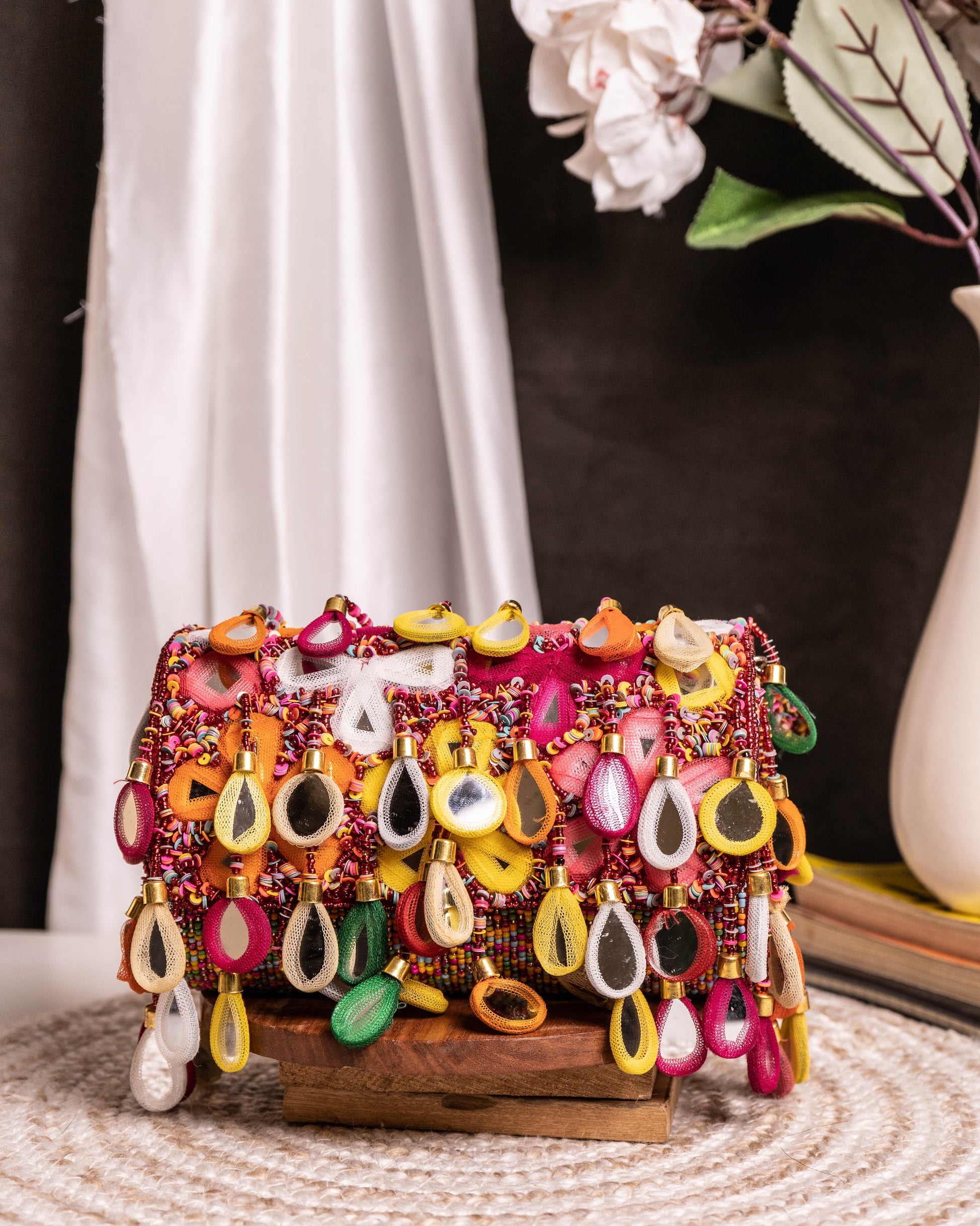 Maharani Rasrang Embellished Flap Bag