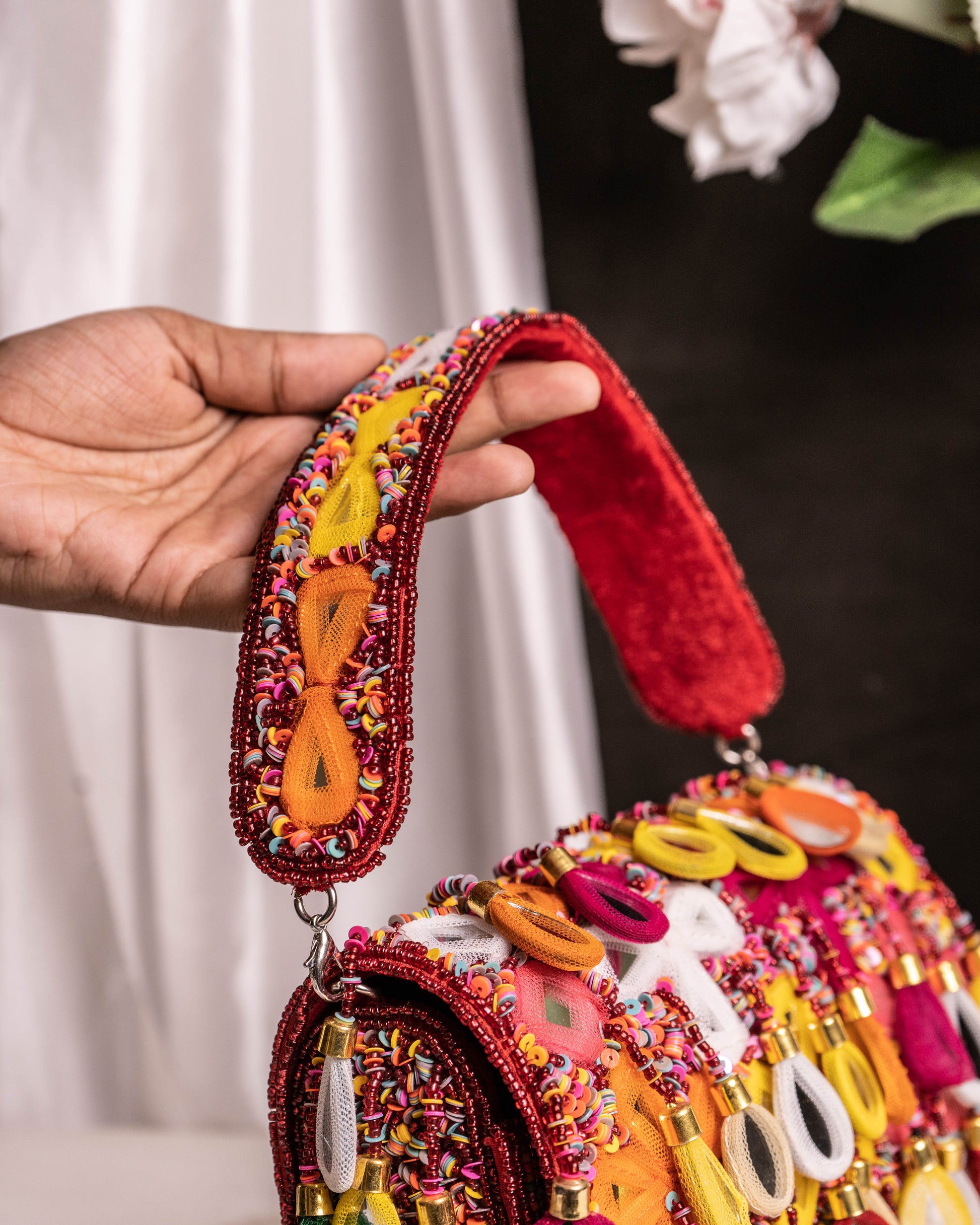 Maharani Rasrang Embellished Flap Bag