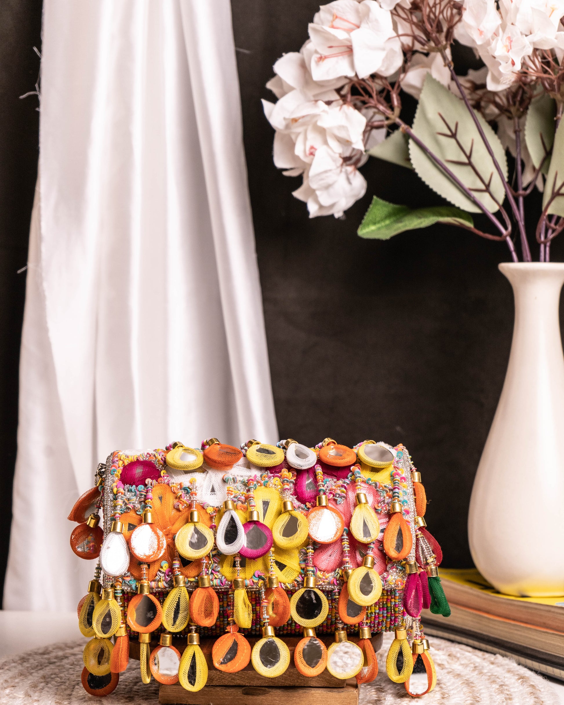Maharani Rasrang Embellished Flap Bag