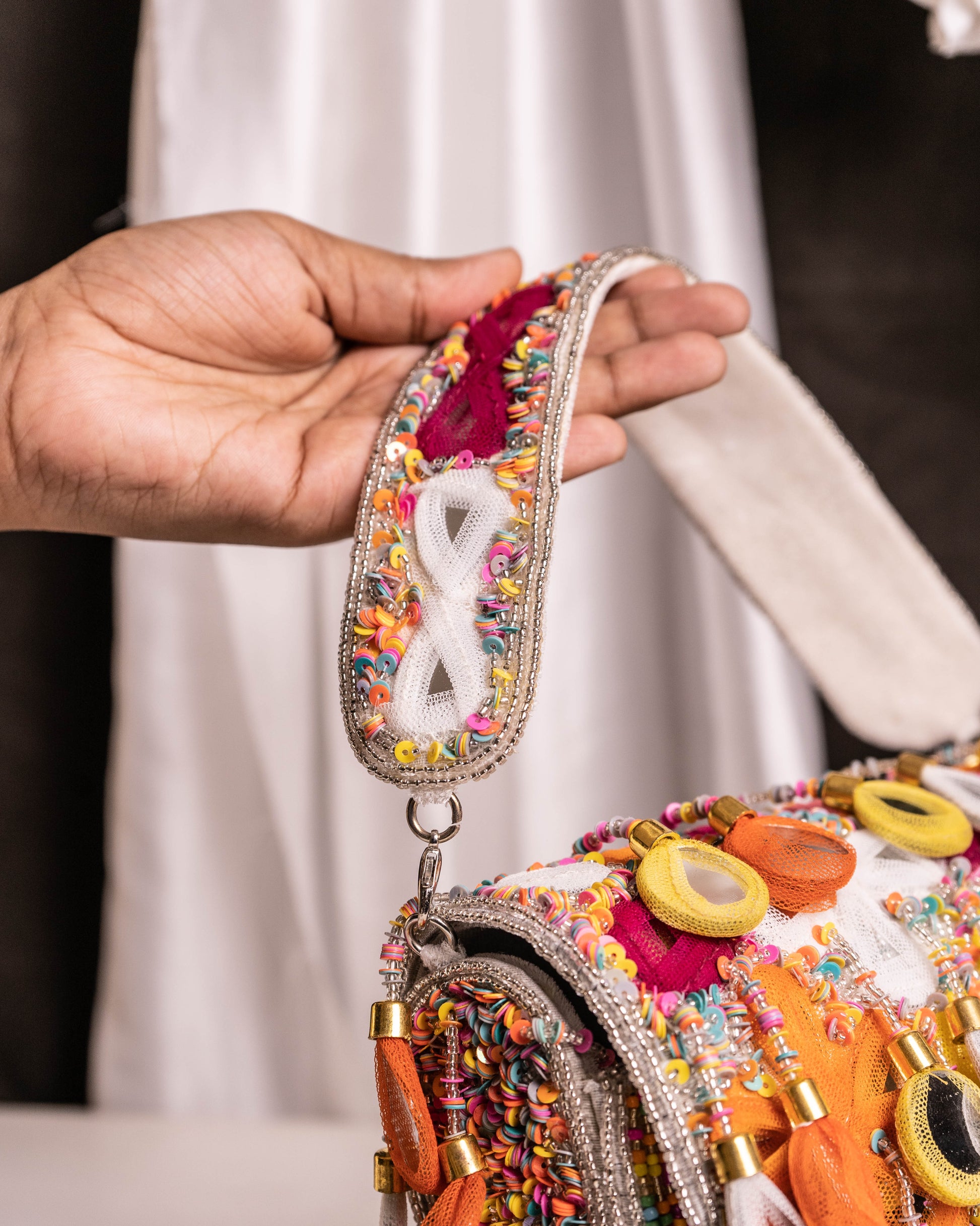 Maharani Rasrang Embellished Flap bag