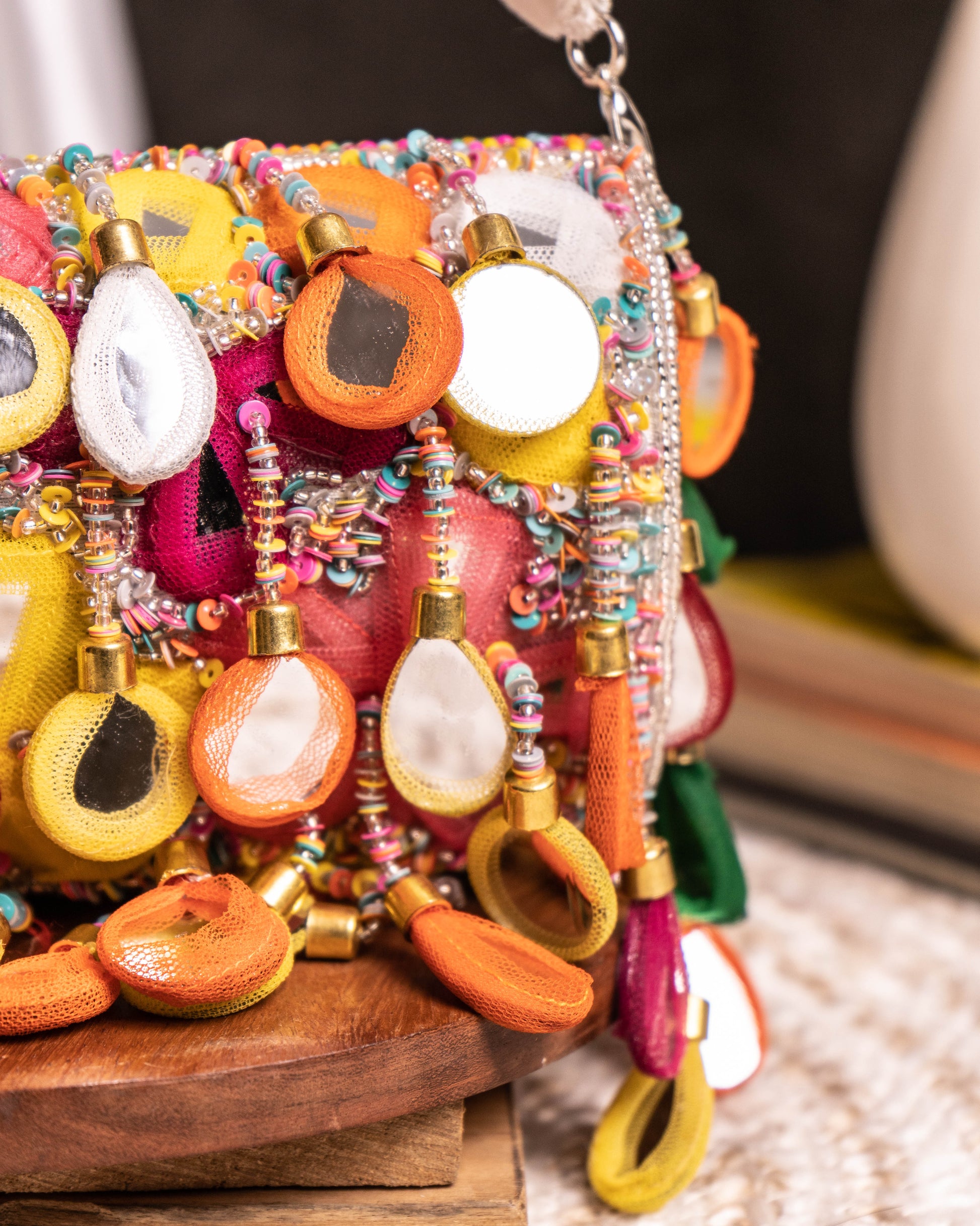 Maharani Rasrang Embellished Flap bag