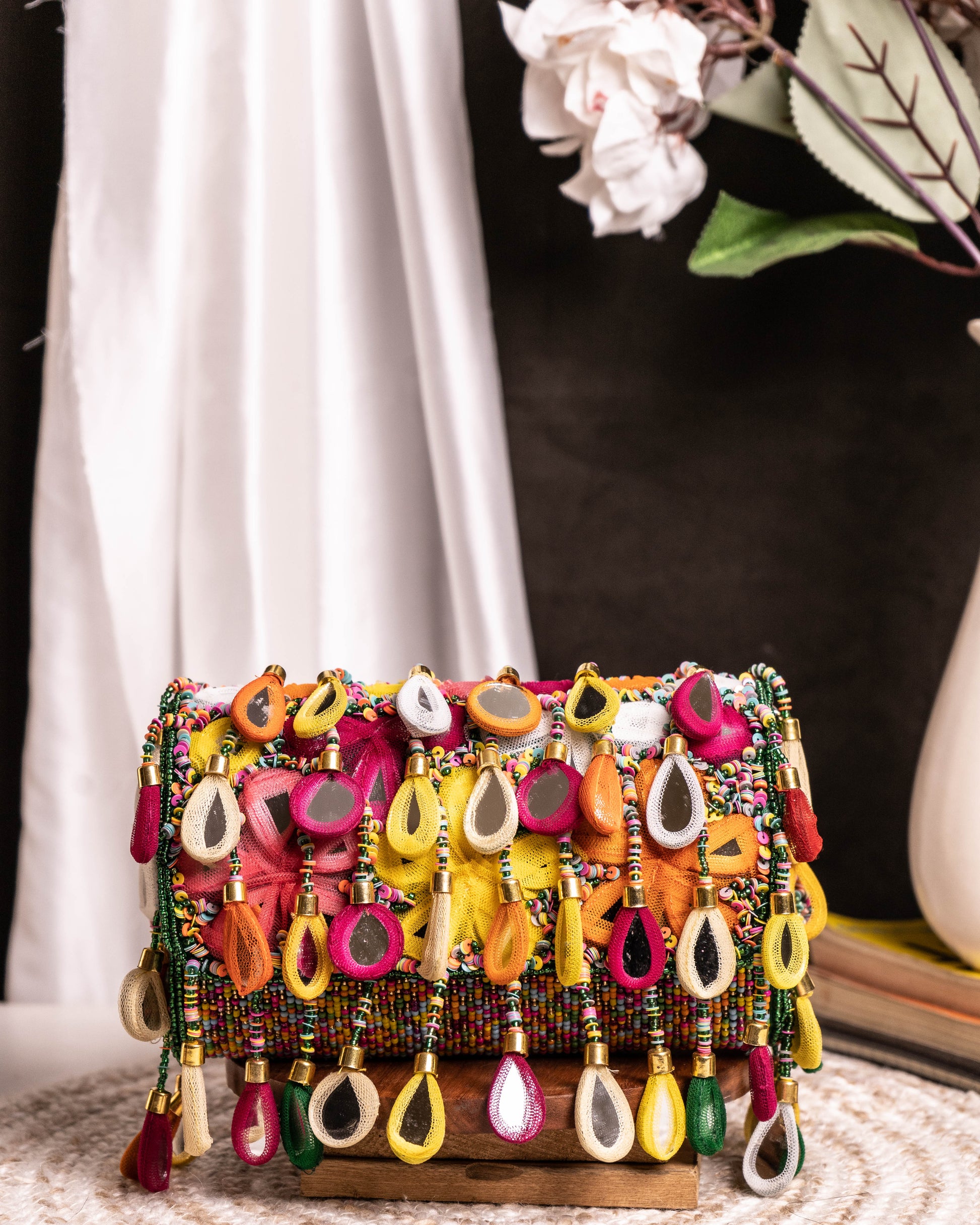 Maharani Rasrang Embellished Flap Bag
