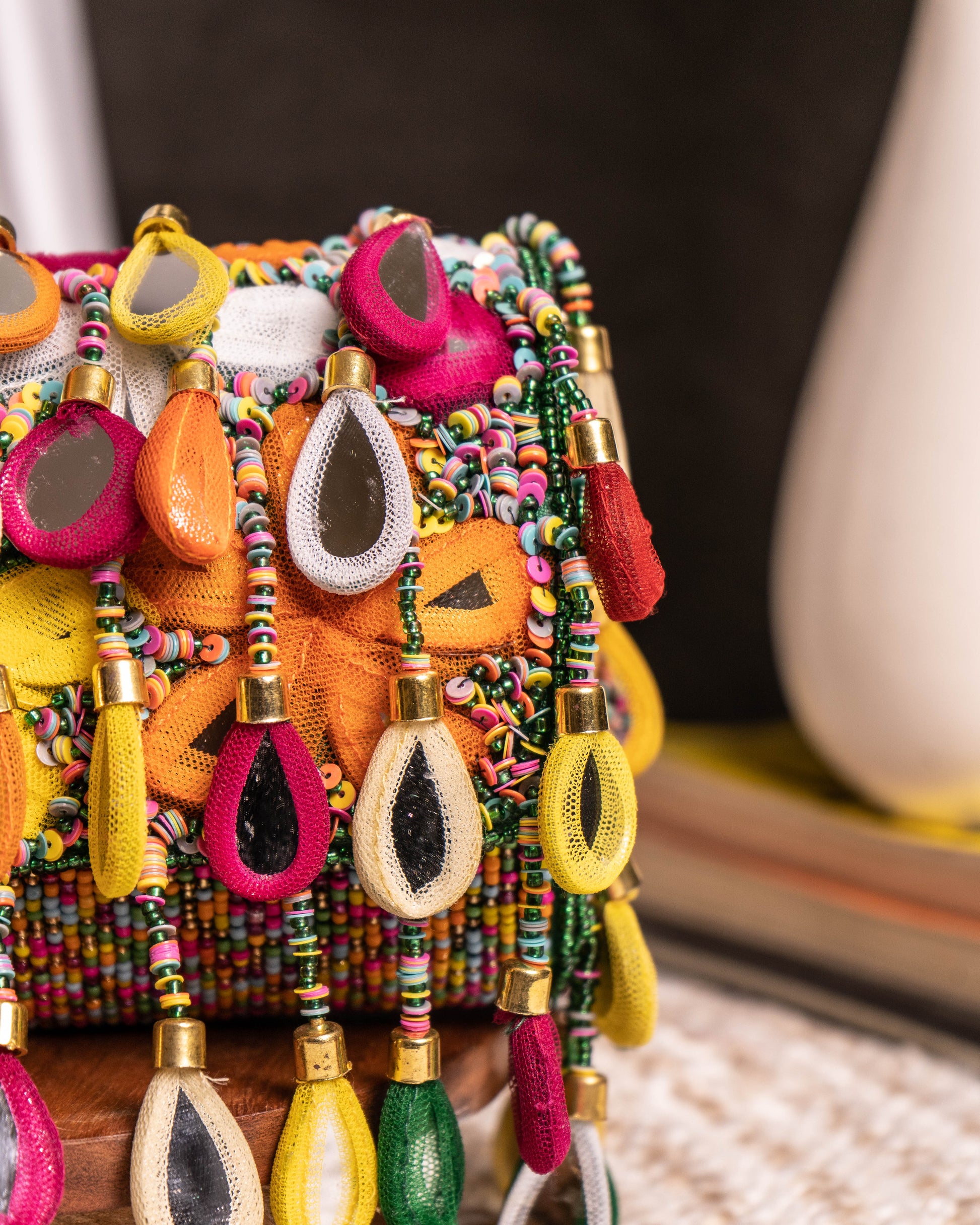Maharani Rasrang Embellished Flap Bag