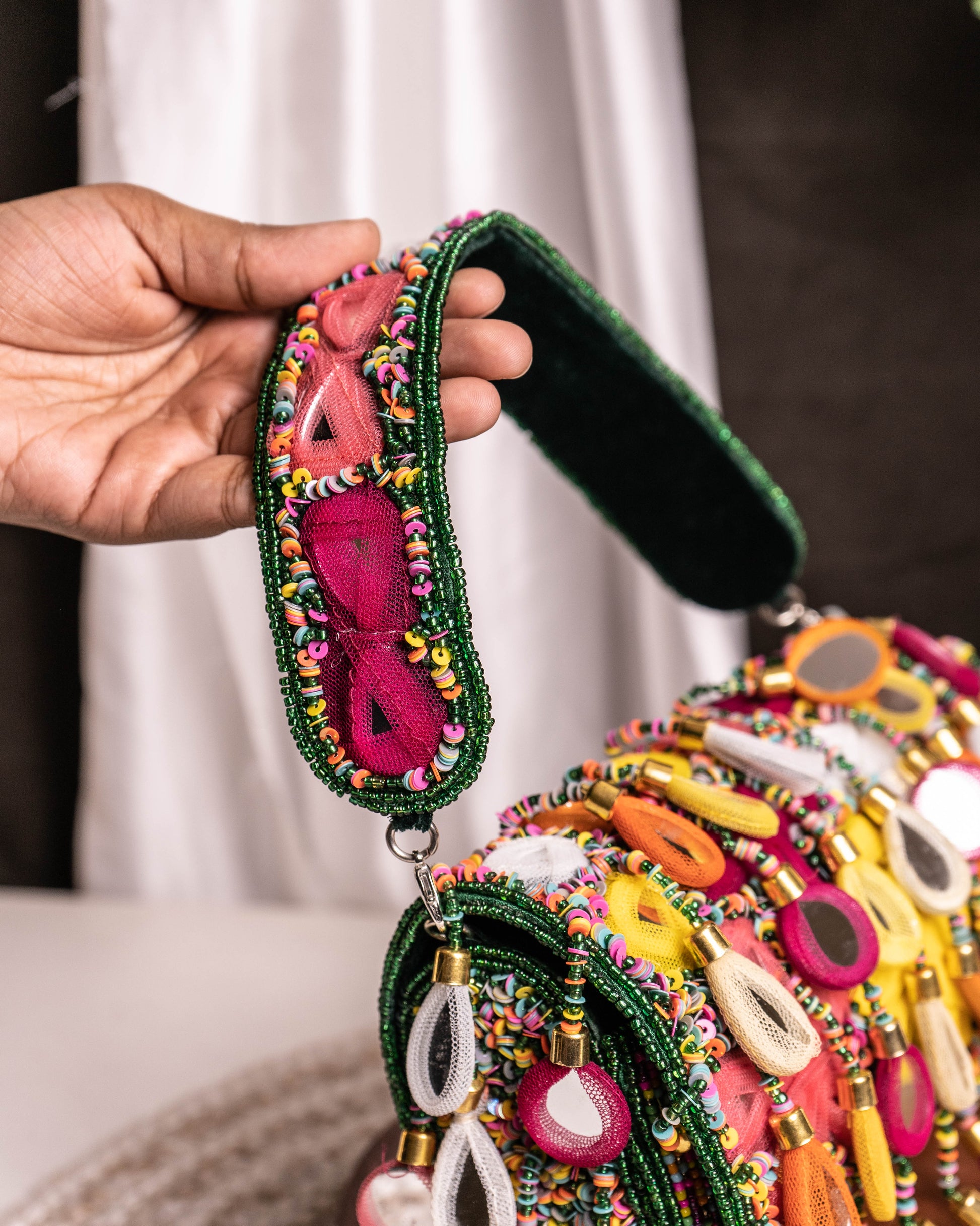 Maharani Rasrang Embellished Flap Bag