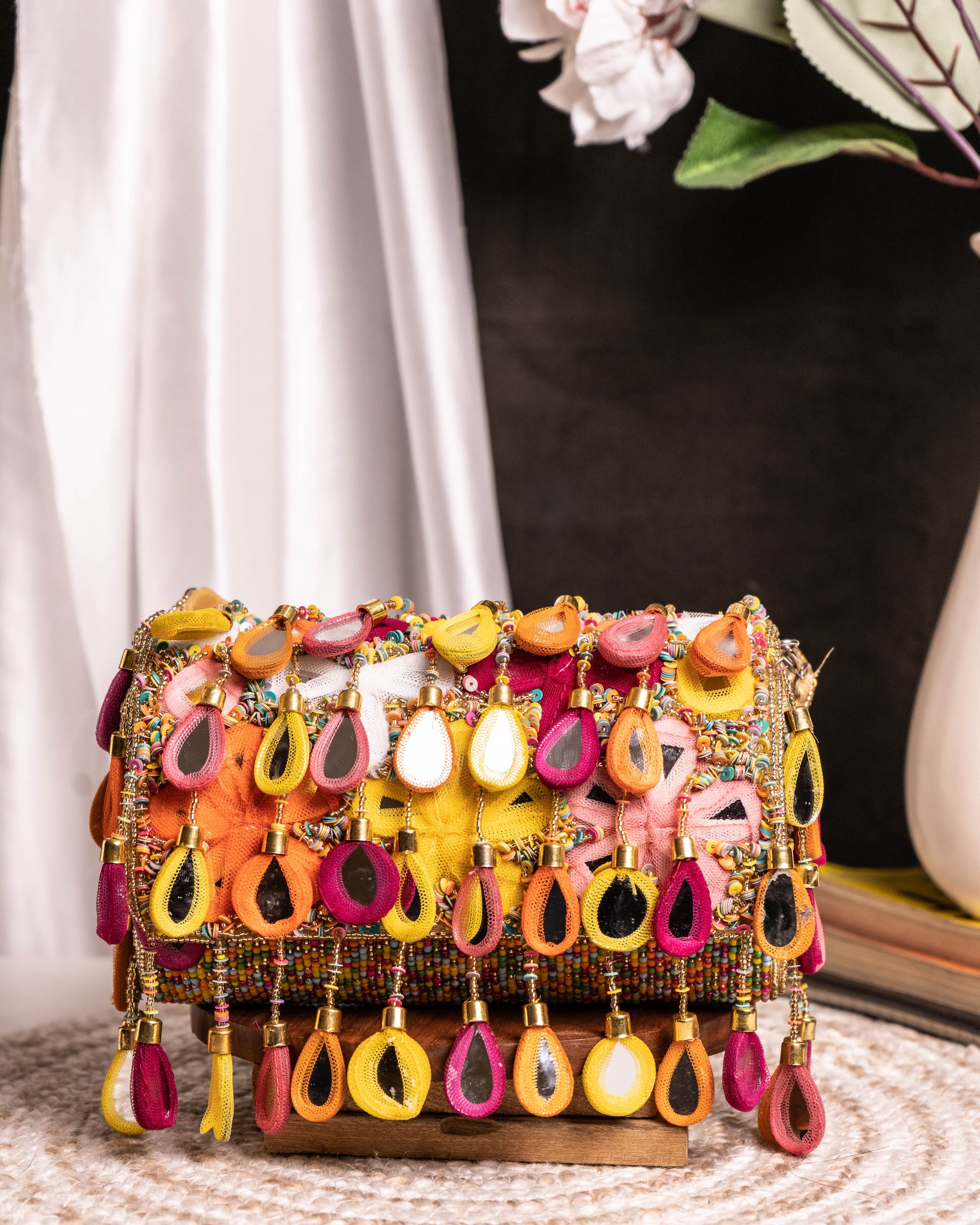 Maharani Rasrang Embellished Flap Bag