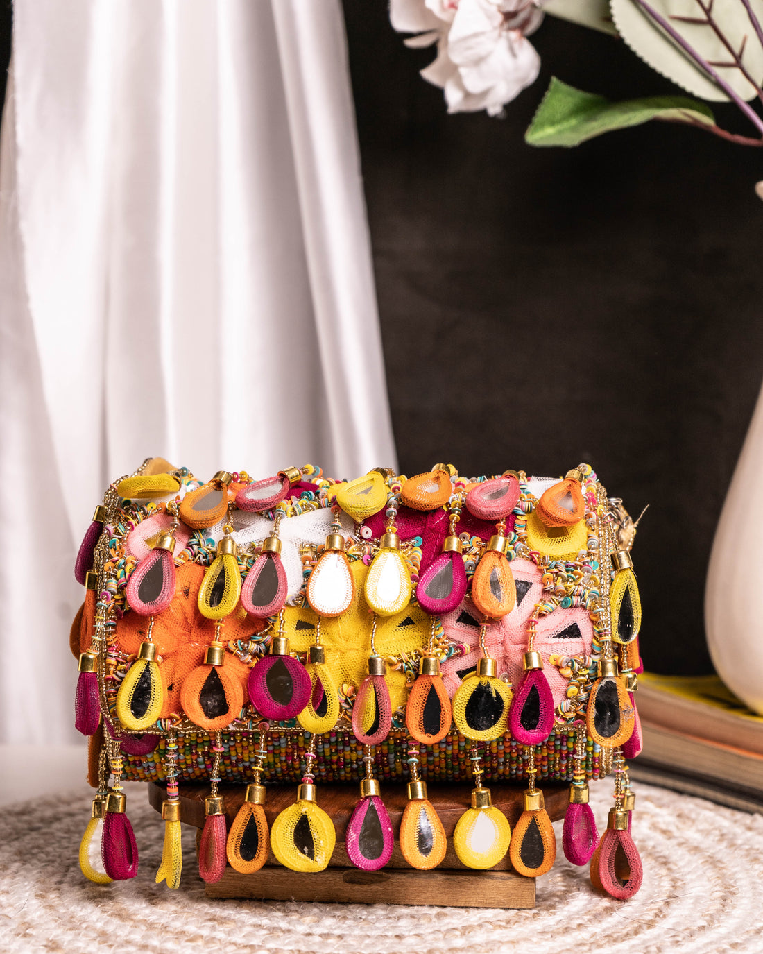 Maharani Rasrang Embellished Flap Bag