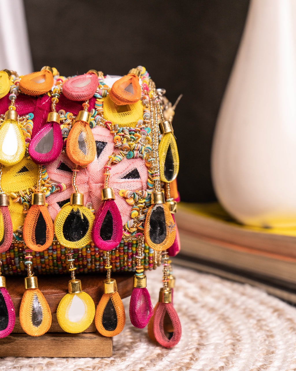 Maharani Rasrang Embellished Flap Bag