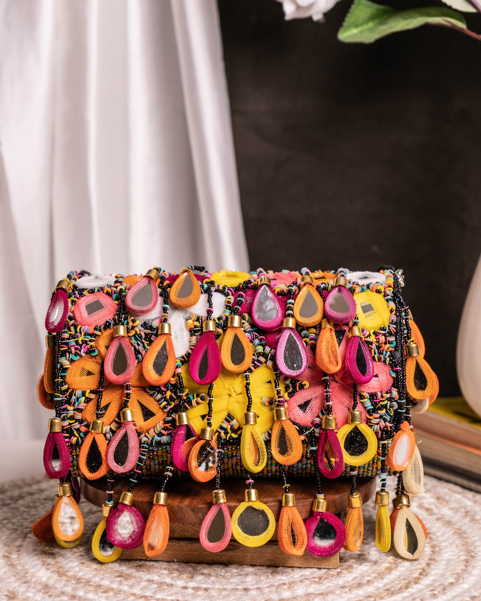 Maharani Rasrang Embellished Flap Bag