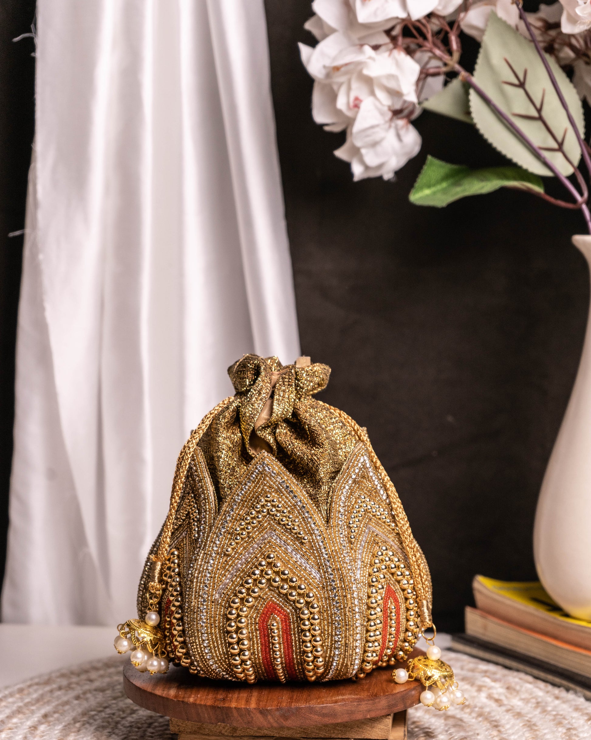 Golden Maharani Lotus Potli