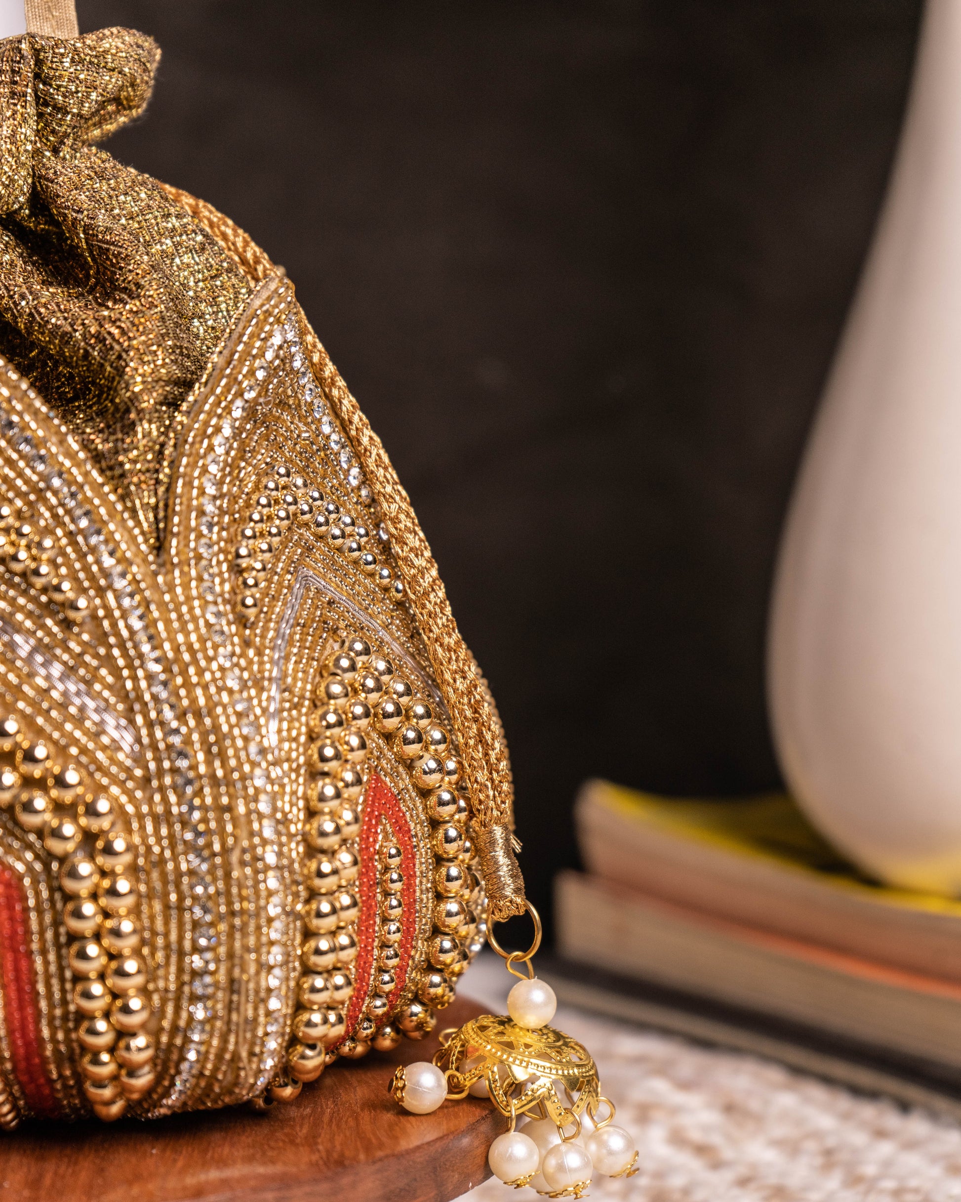 Golden Maharani Lotus Potli