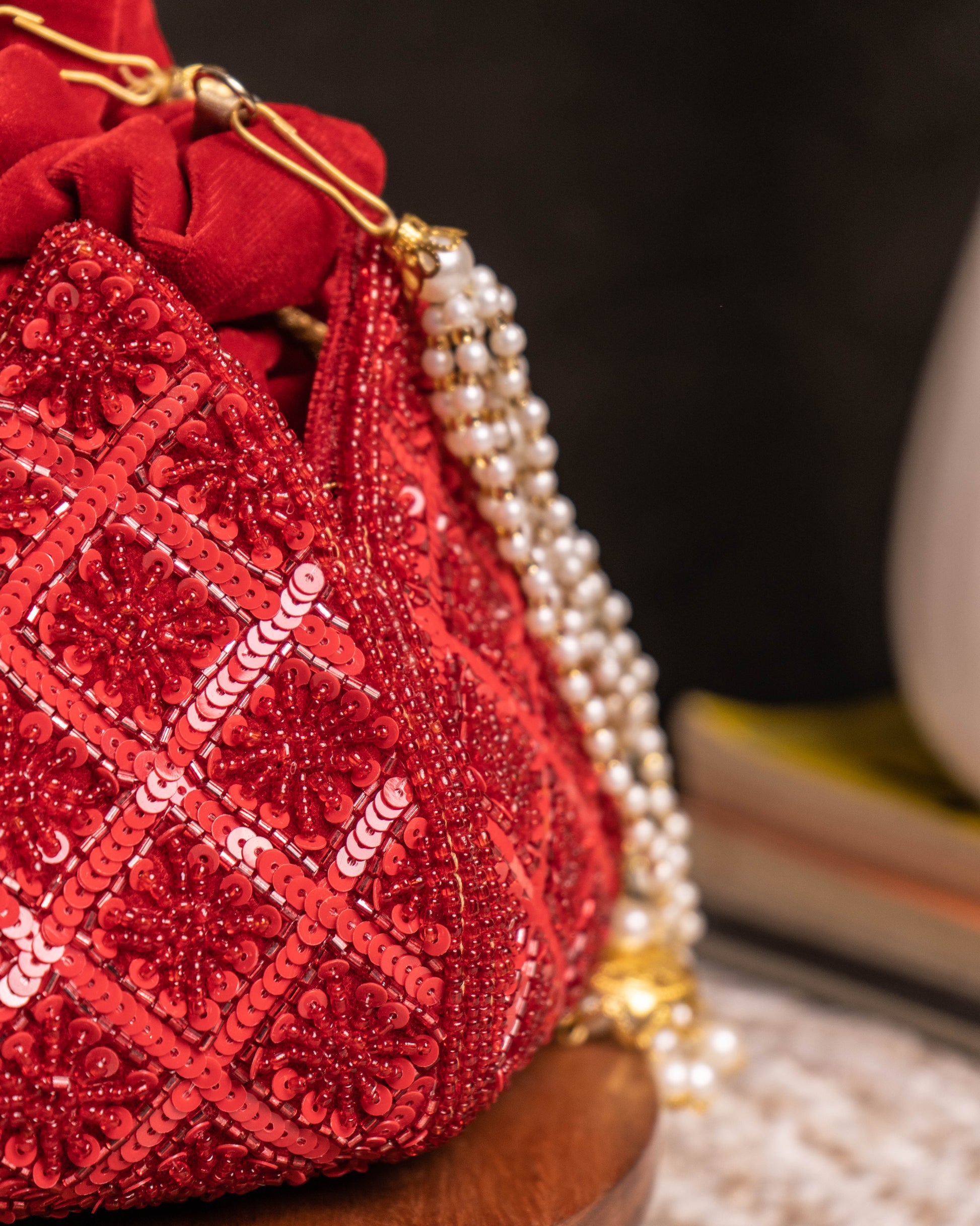 Scarlet Royale Sequin Potli