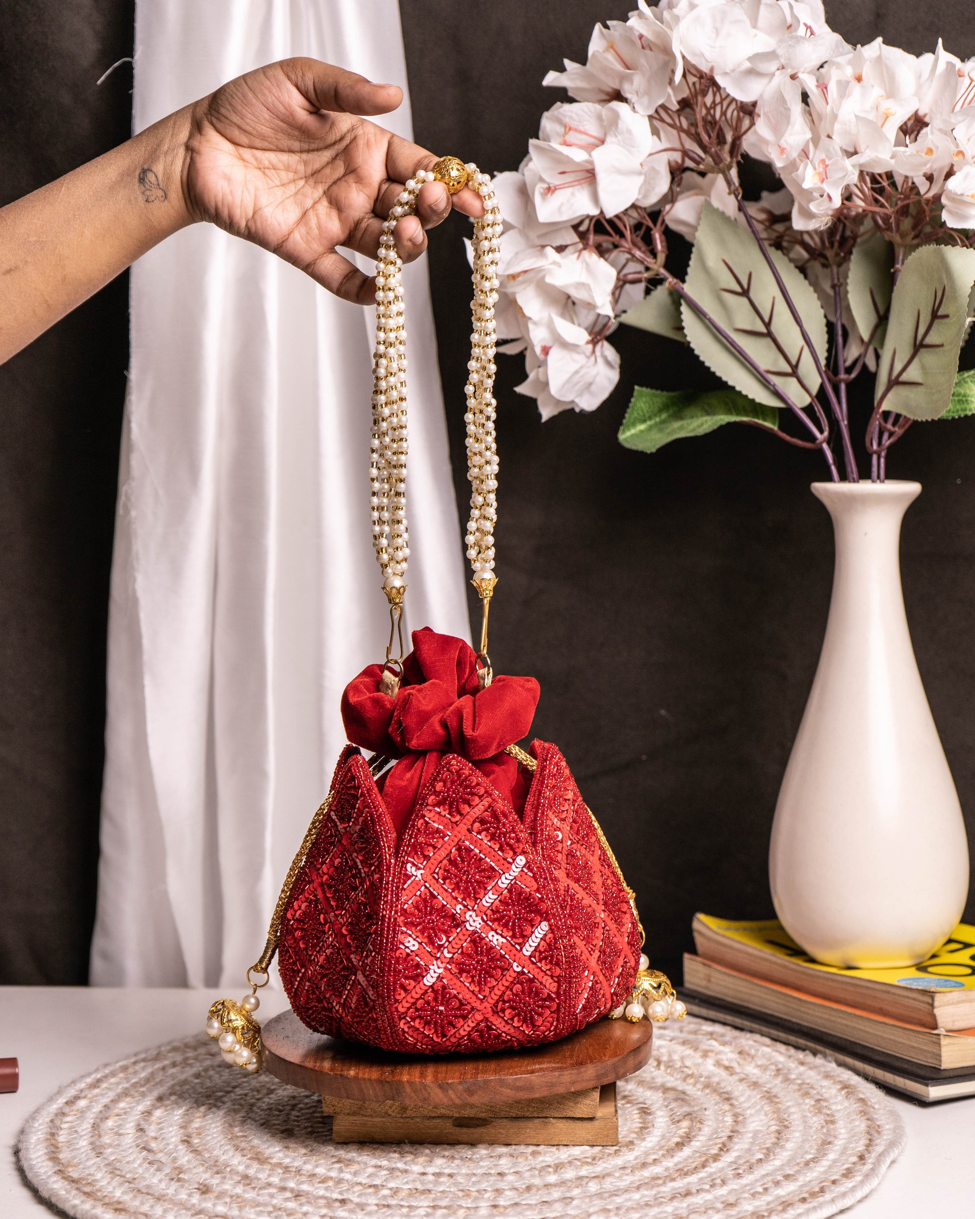 Scarlet Royale Sequin Potli