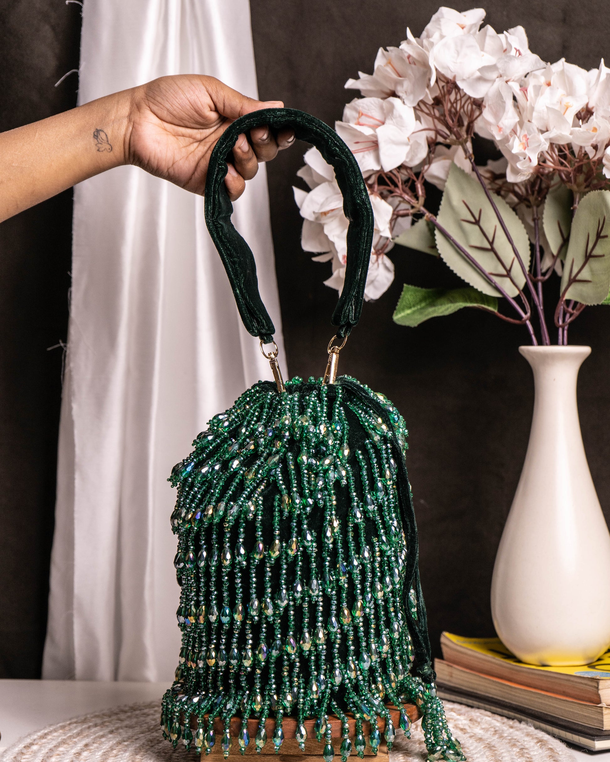 Emerald Rain Potli Bag