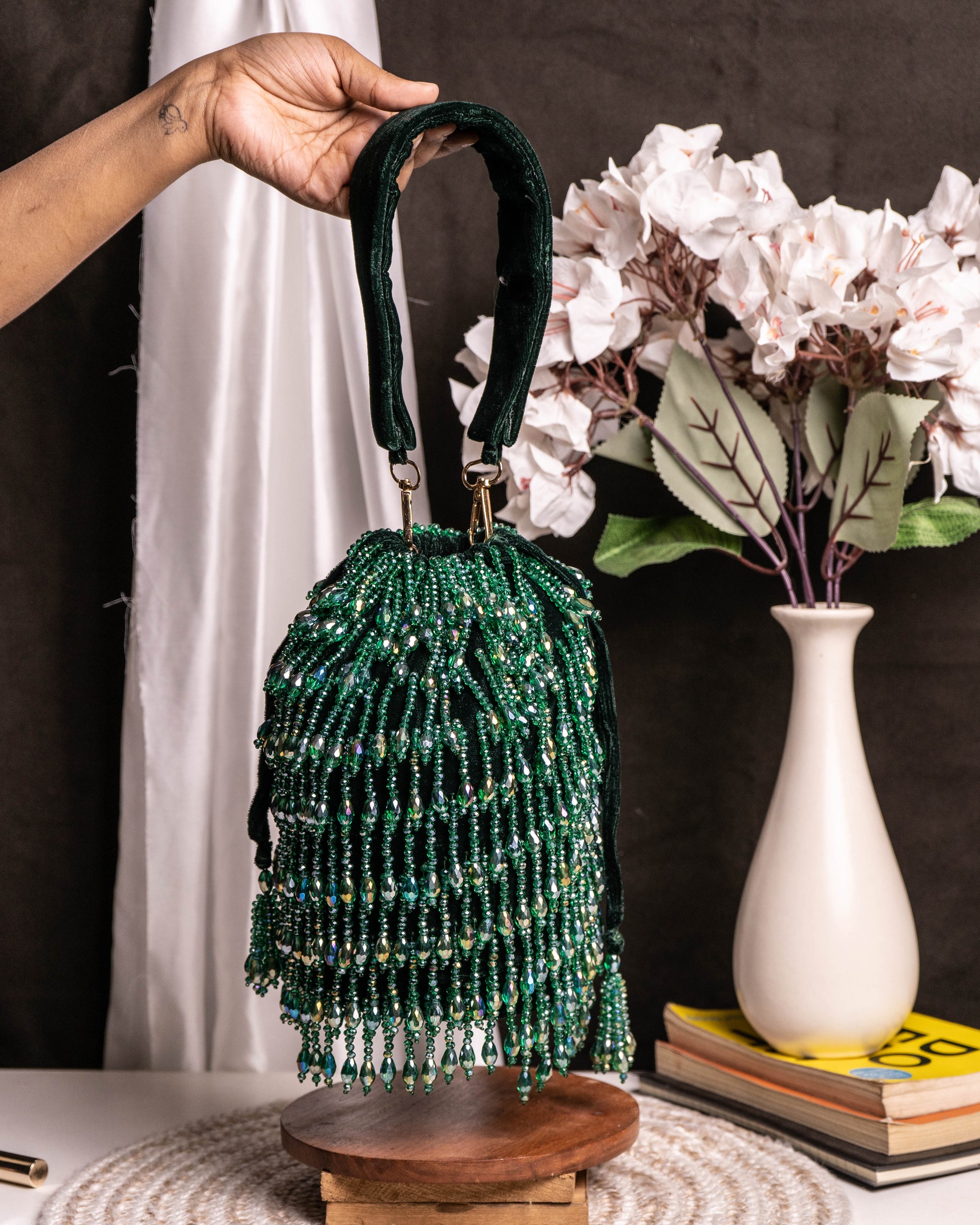 Emerald Rain Potli Bag