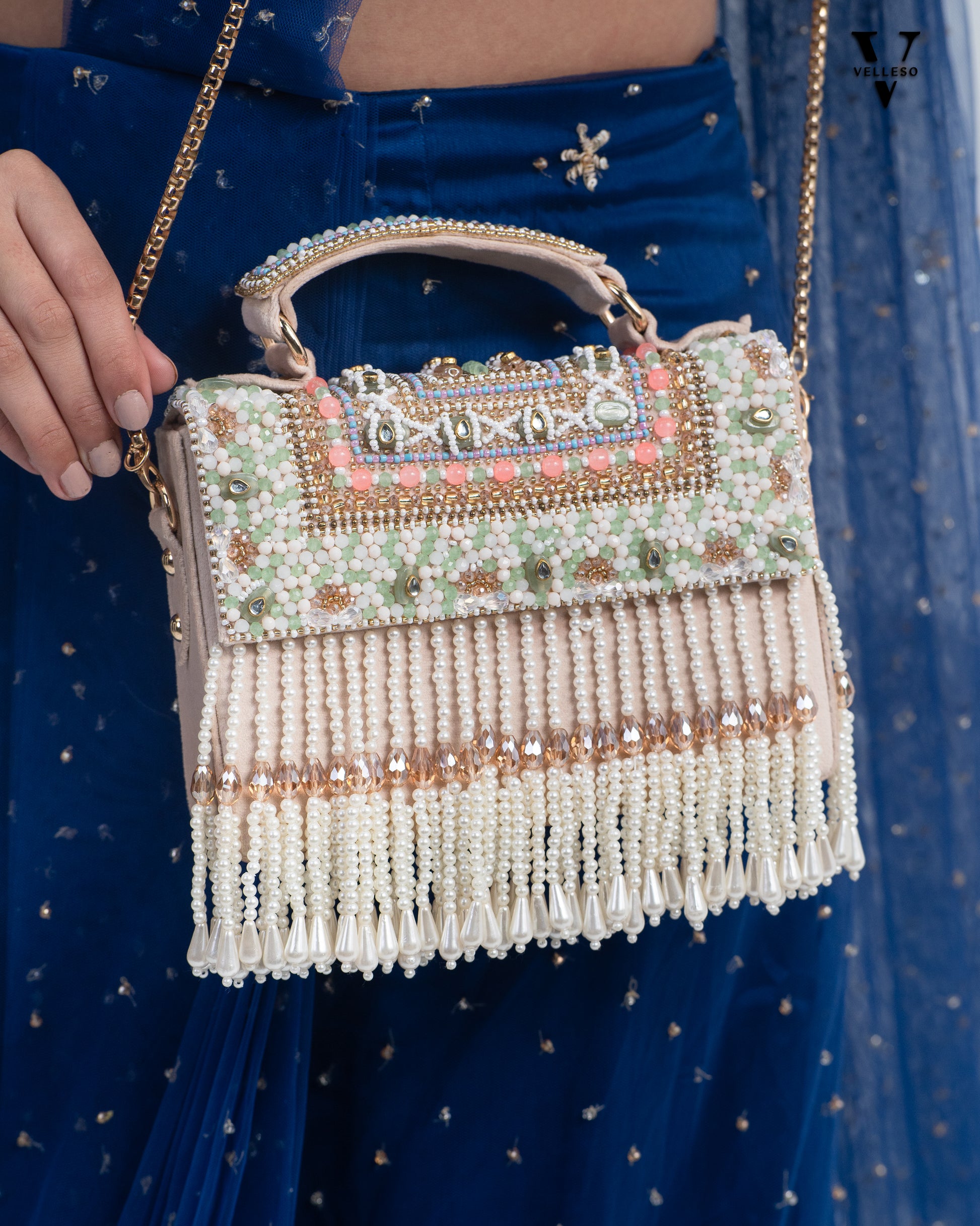 Celeste Cascade Fringe Bag
