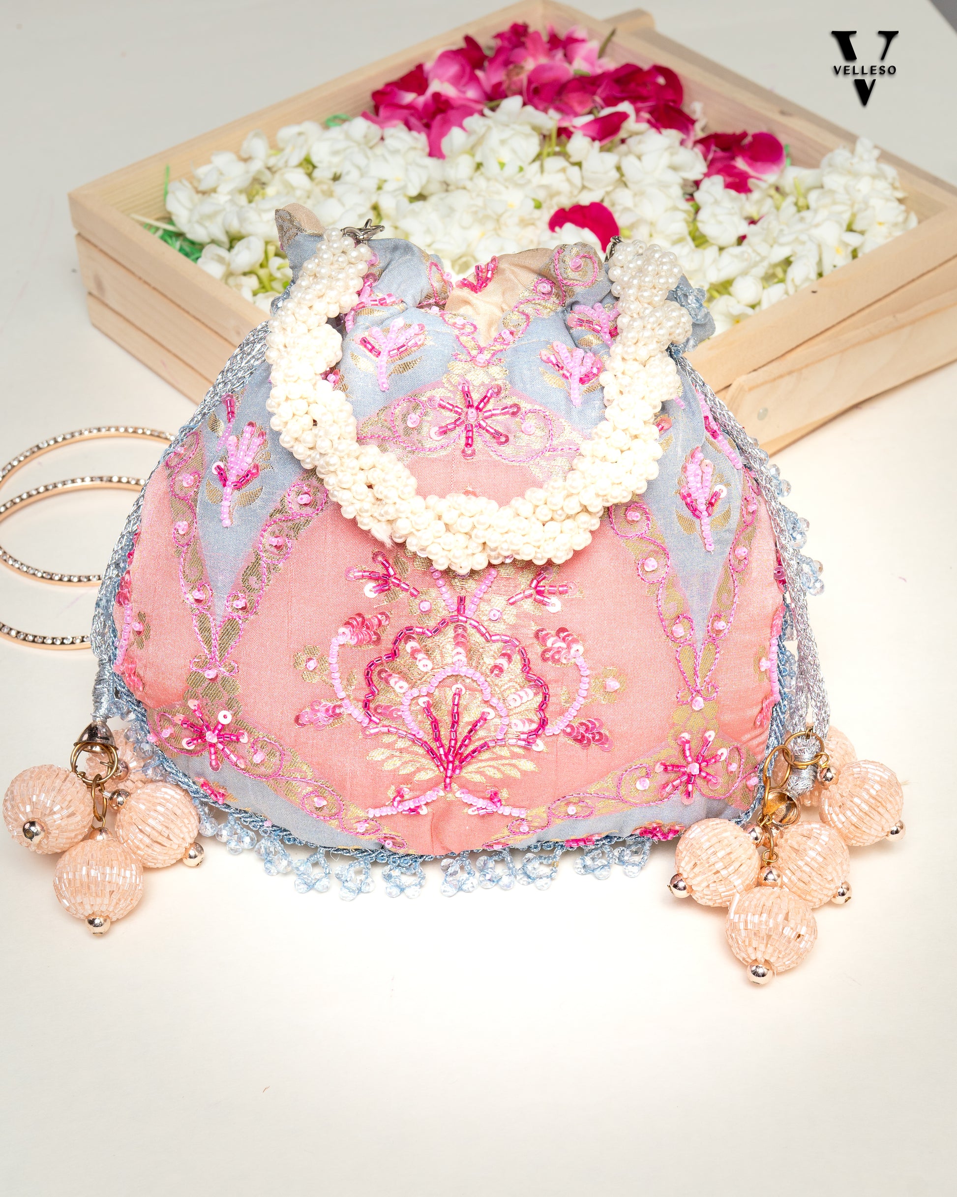 Ismara Pastel Bloom Potli Bag